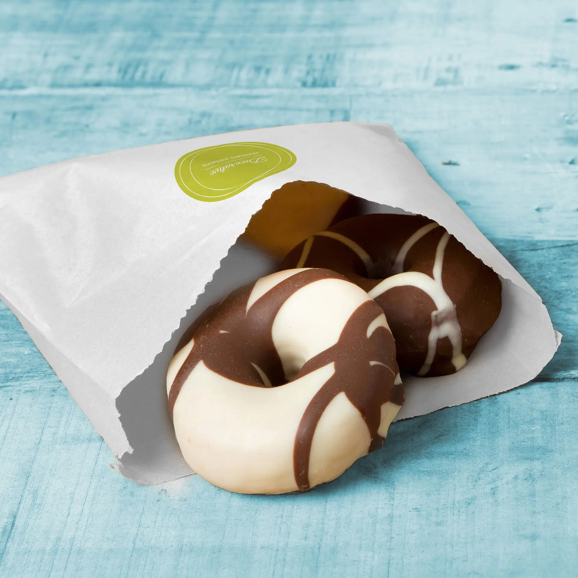 Flachbeutel bedrucken, weiss, 17 x 17 cm