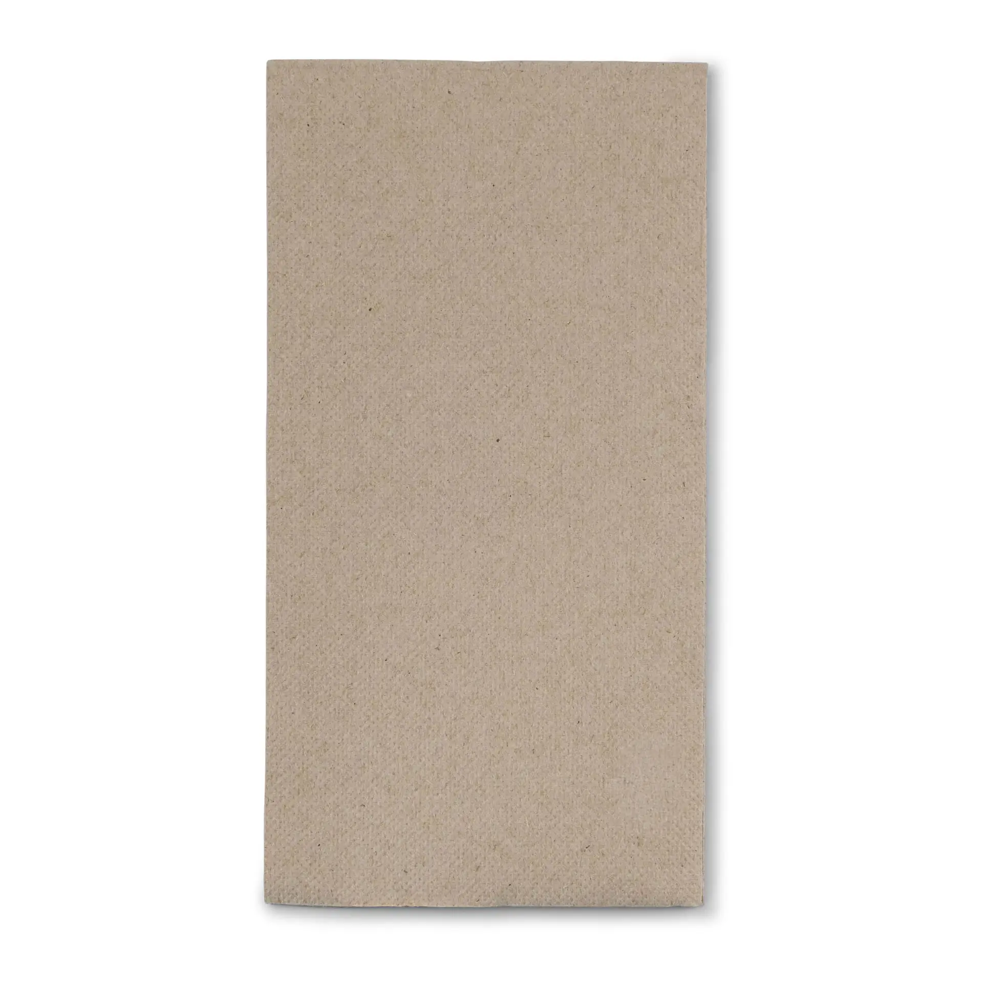 Tovagliolo in carta riciclata non sbiancata, rettangolare, 40 x 40 cm, 2 veli, con simbolo che indica materiale riciclato.