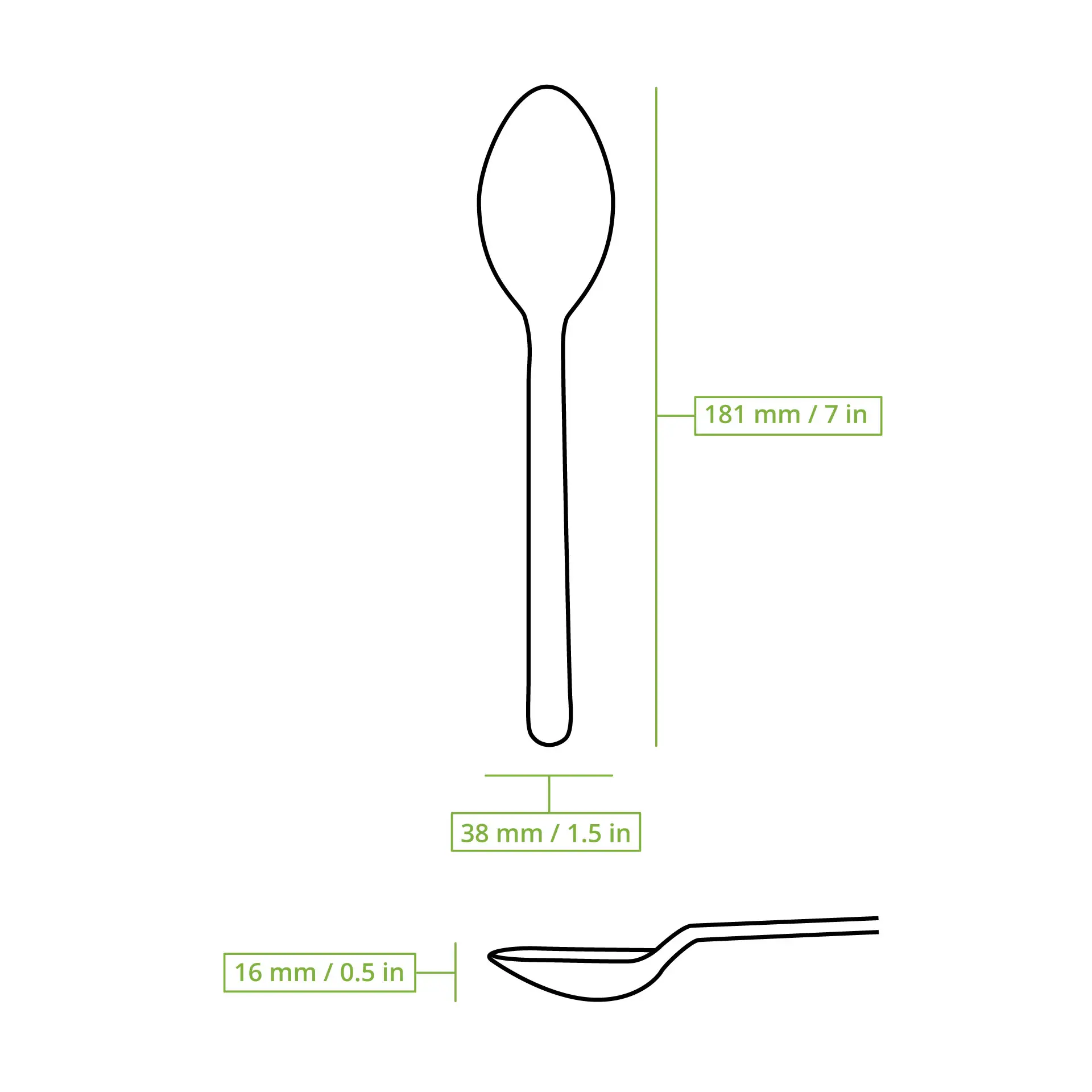 Cuillère réutilisable "merways Cutlery" 18 cm, poivre / gris Cuillère réutilisable "merways Cutlery" 18 cm, poivre / gris