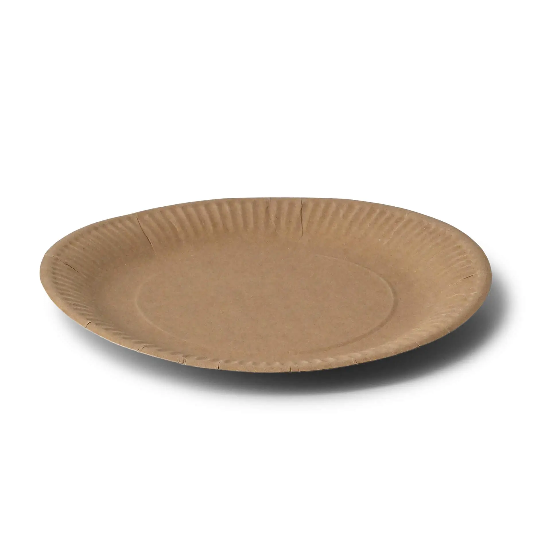 Pappteller Ø 23 cm, braun, rund Pappteller Ø 23 cm, braun, rund