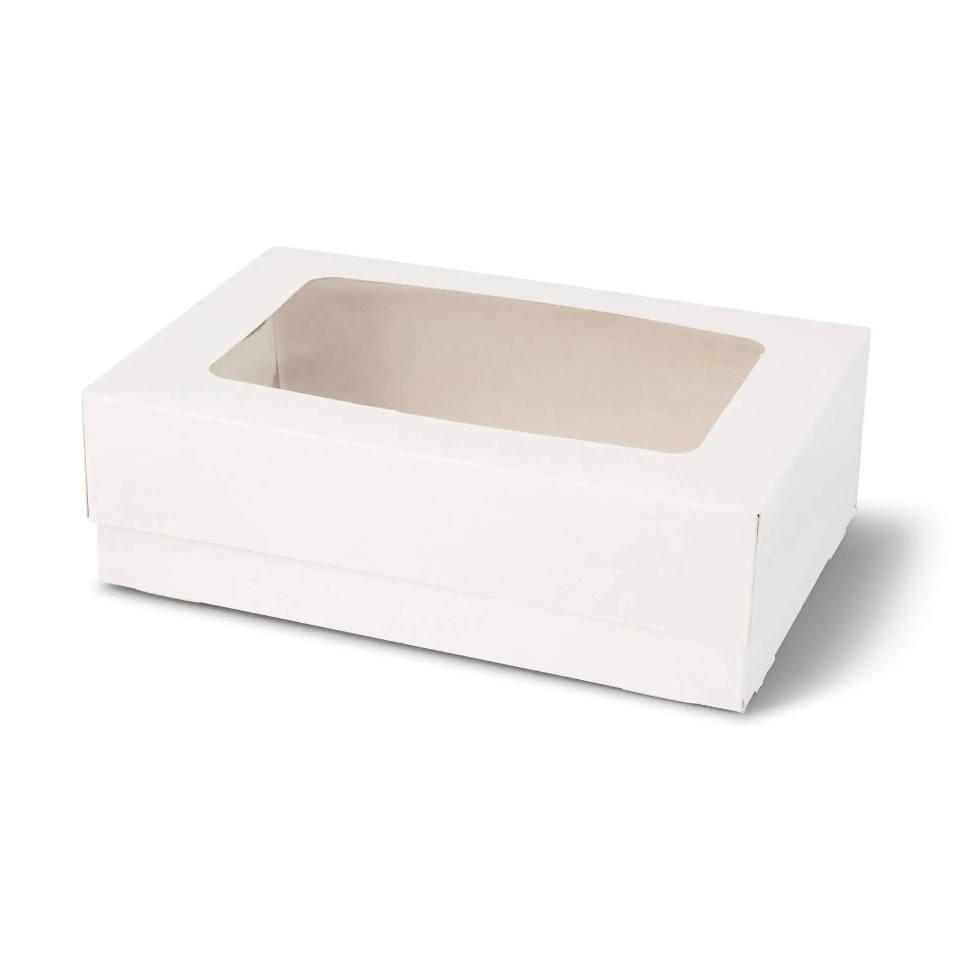 Cupcake Boxen (6er), Zellulose-Fenster, weiss
