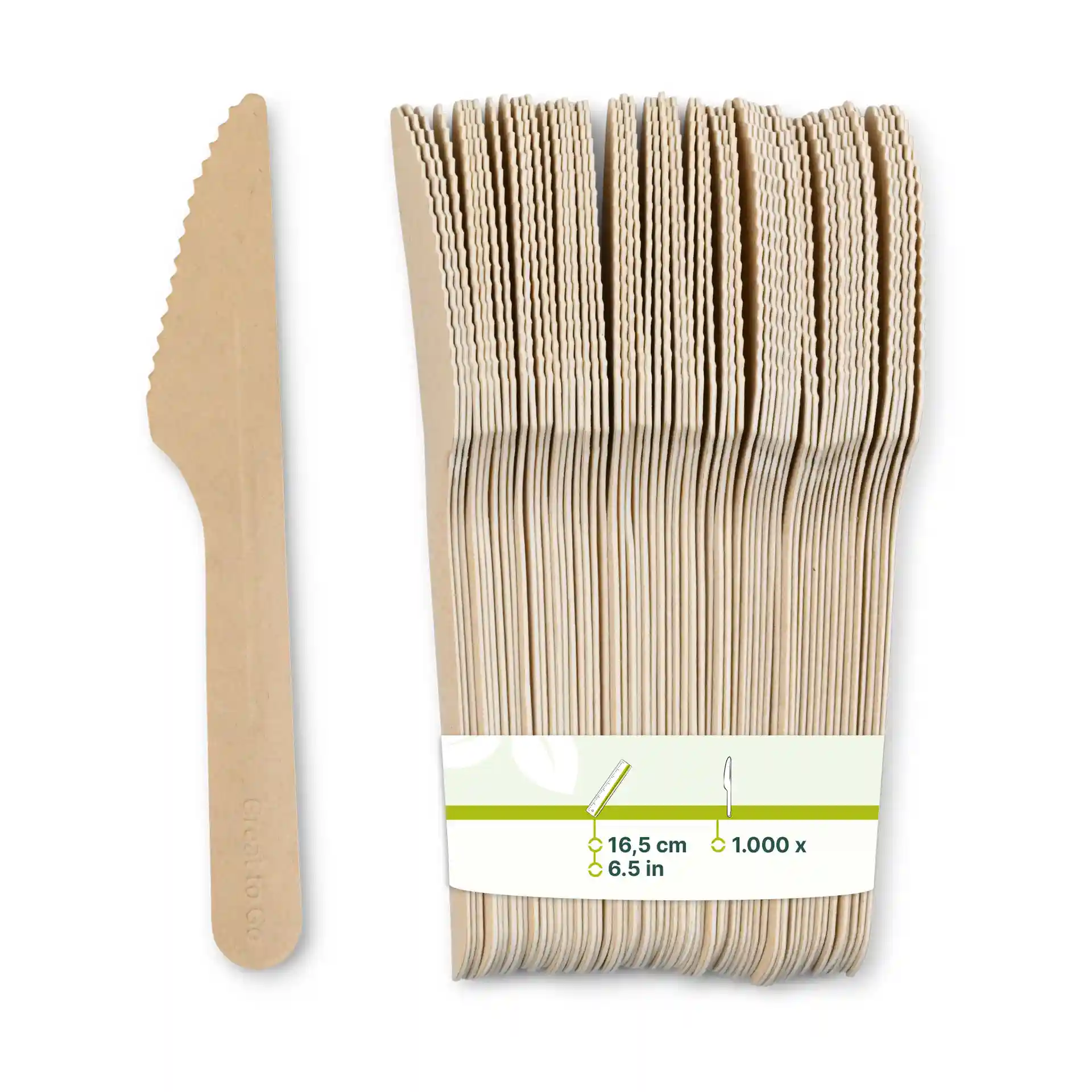 Couteaux en papier 16,5 cm, brun