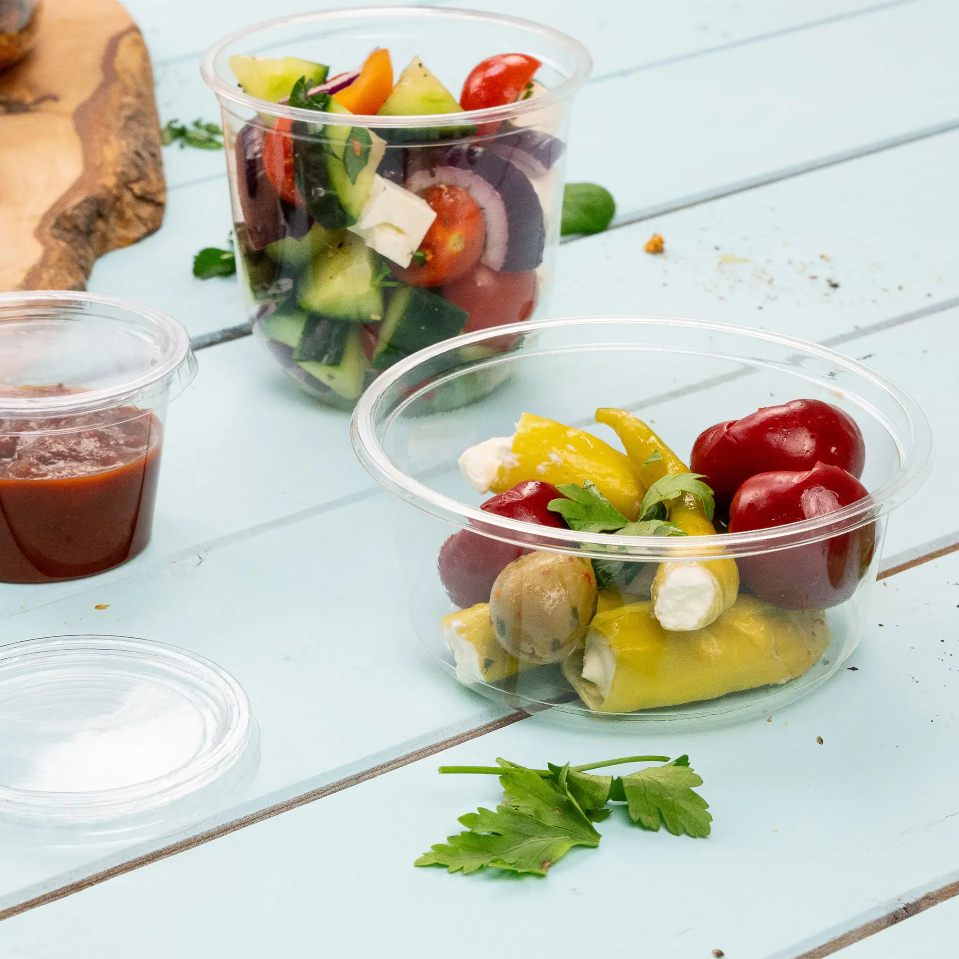 Pot deli rond en PLA, 360 ml, Ø 121 mm Pot deli rond en PLA, 360 ml, Ø 121 mm