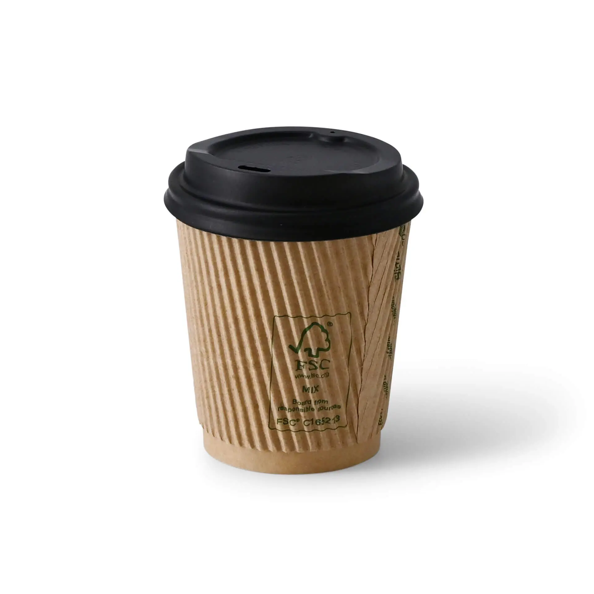 Gobelet ondulé brun 20 cl / 8 oz, Ø 80 mm dhd04845-riffelbecher-kaffee-to-go-becher-200-ml-8-oz-80-mm-braun-5