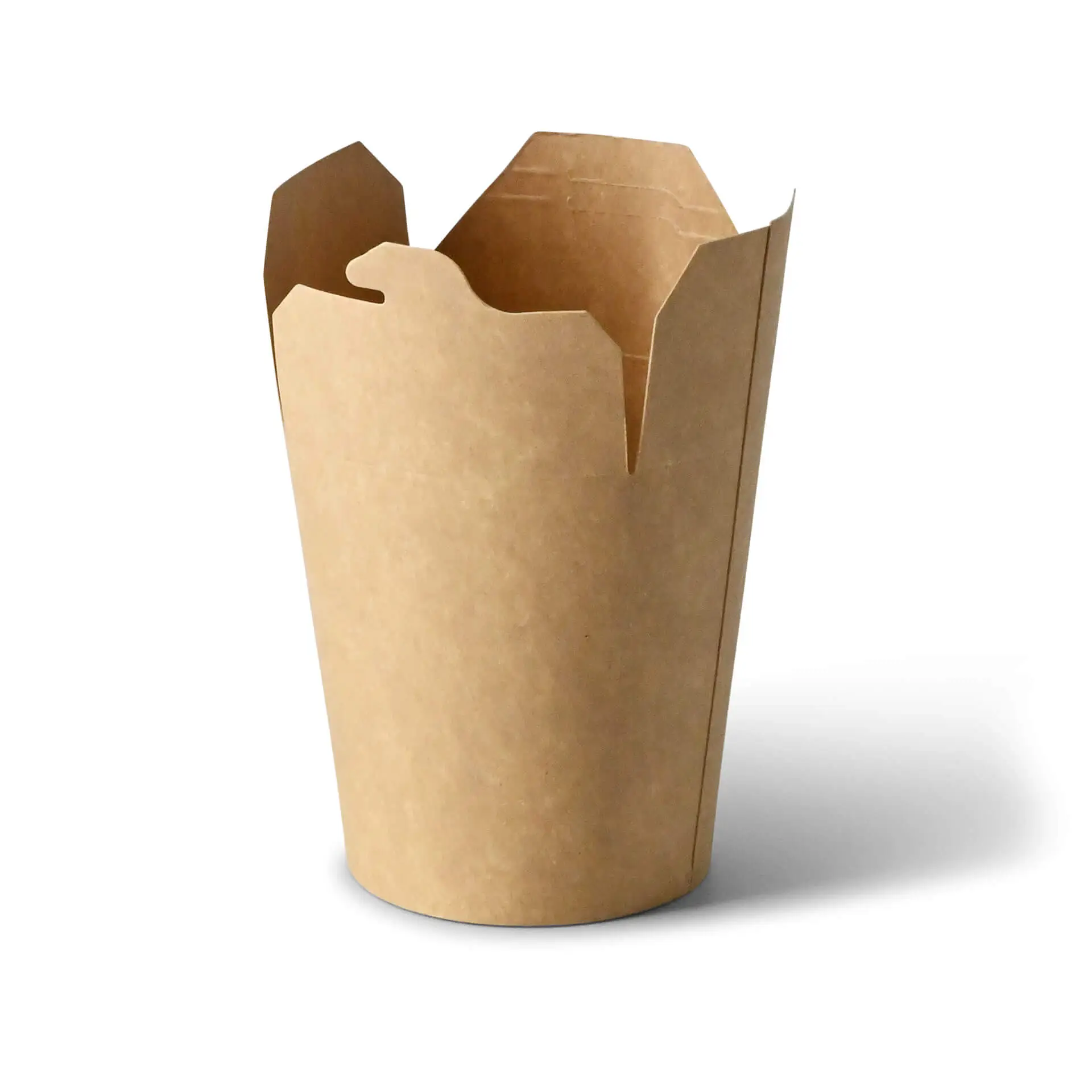 Nudelboxen / Asiaboxen aus Karton (beschichtet) 400 ml, braun
