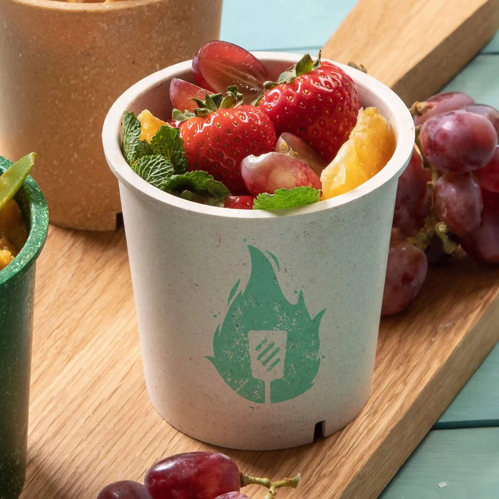 Pots à soupe réutilisables et personnalisés, 400 ml, blanc crème