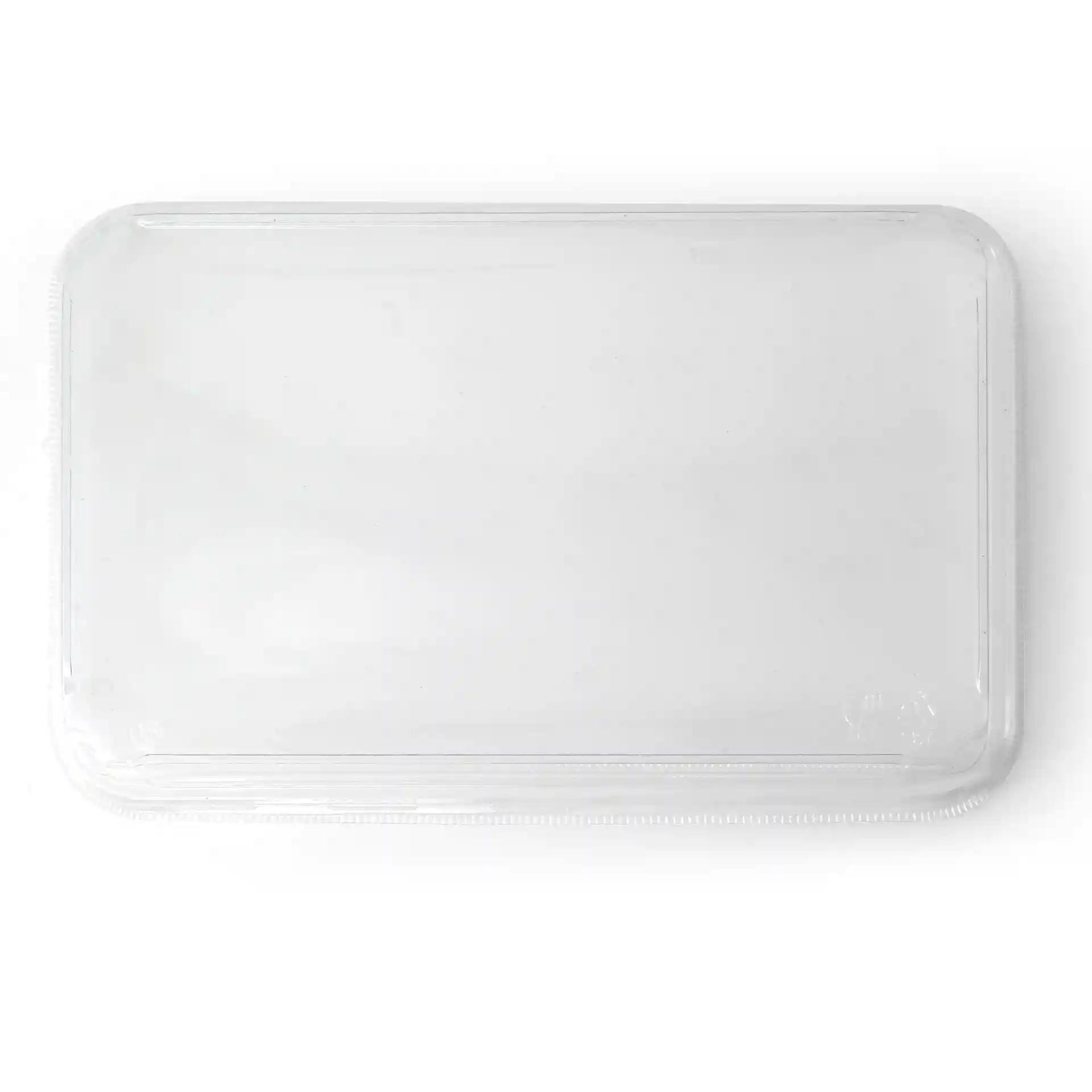 Coperchio in PET trasparente per scatole di sushi, misura 24 x 15 cm, altezza 3 cm.