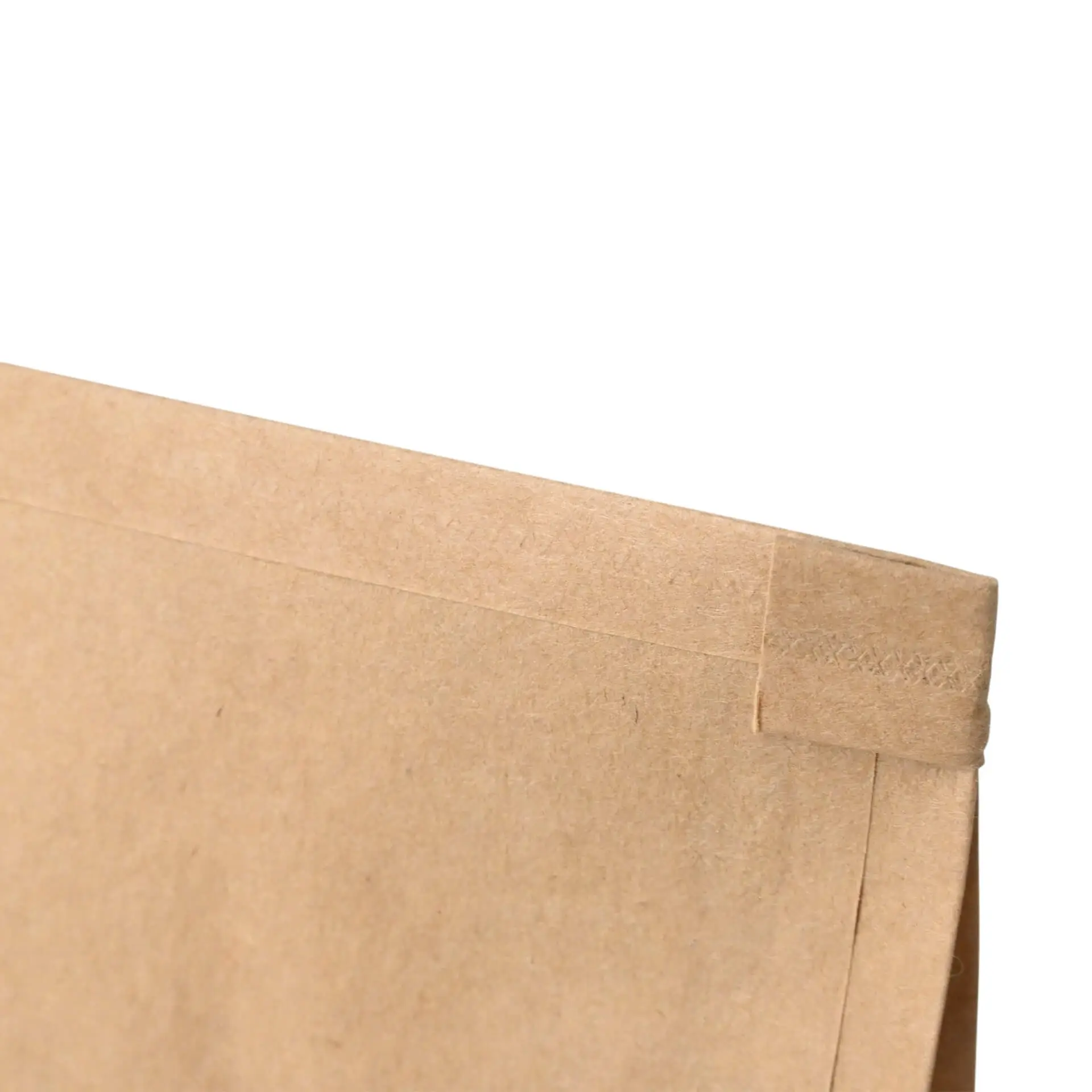 Blockbeutel m. Fenster M, 11,5 x 7 x 24,5 cm, PP-Folie, braun, Clipband, Kraftpapier