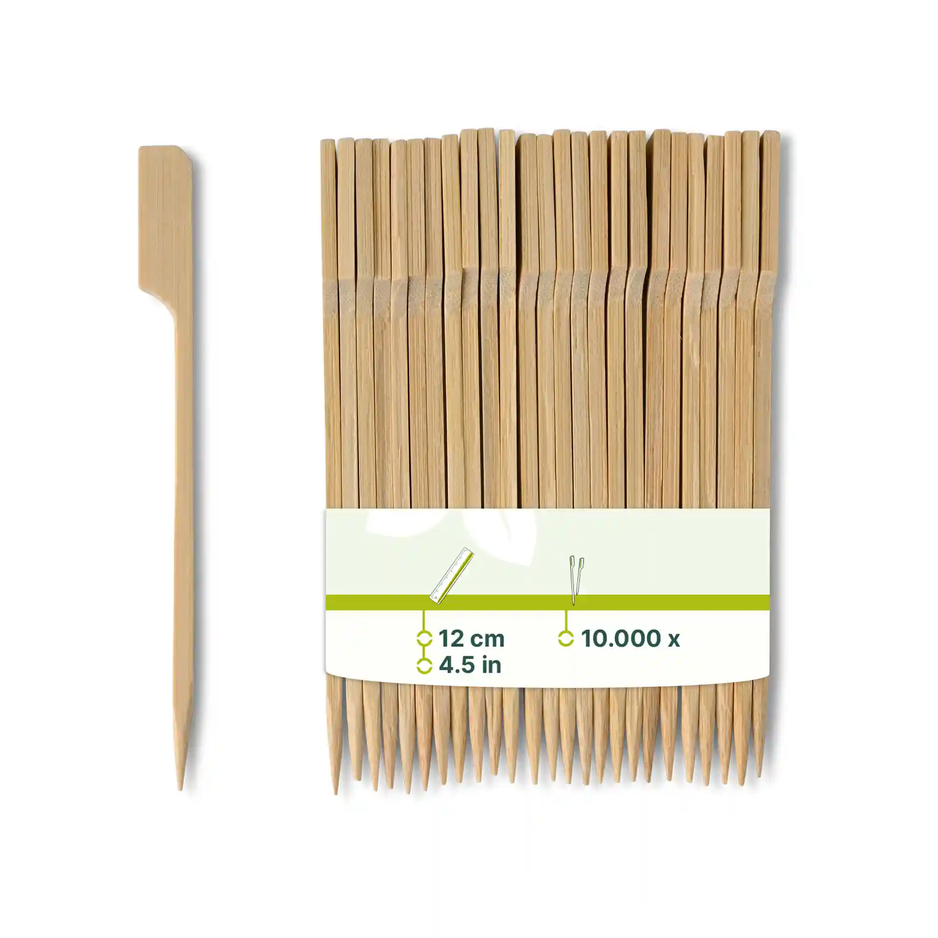 Flaggenspiesse aus Bambus, 12 cm, unbehandelt