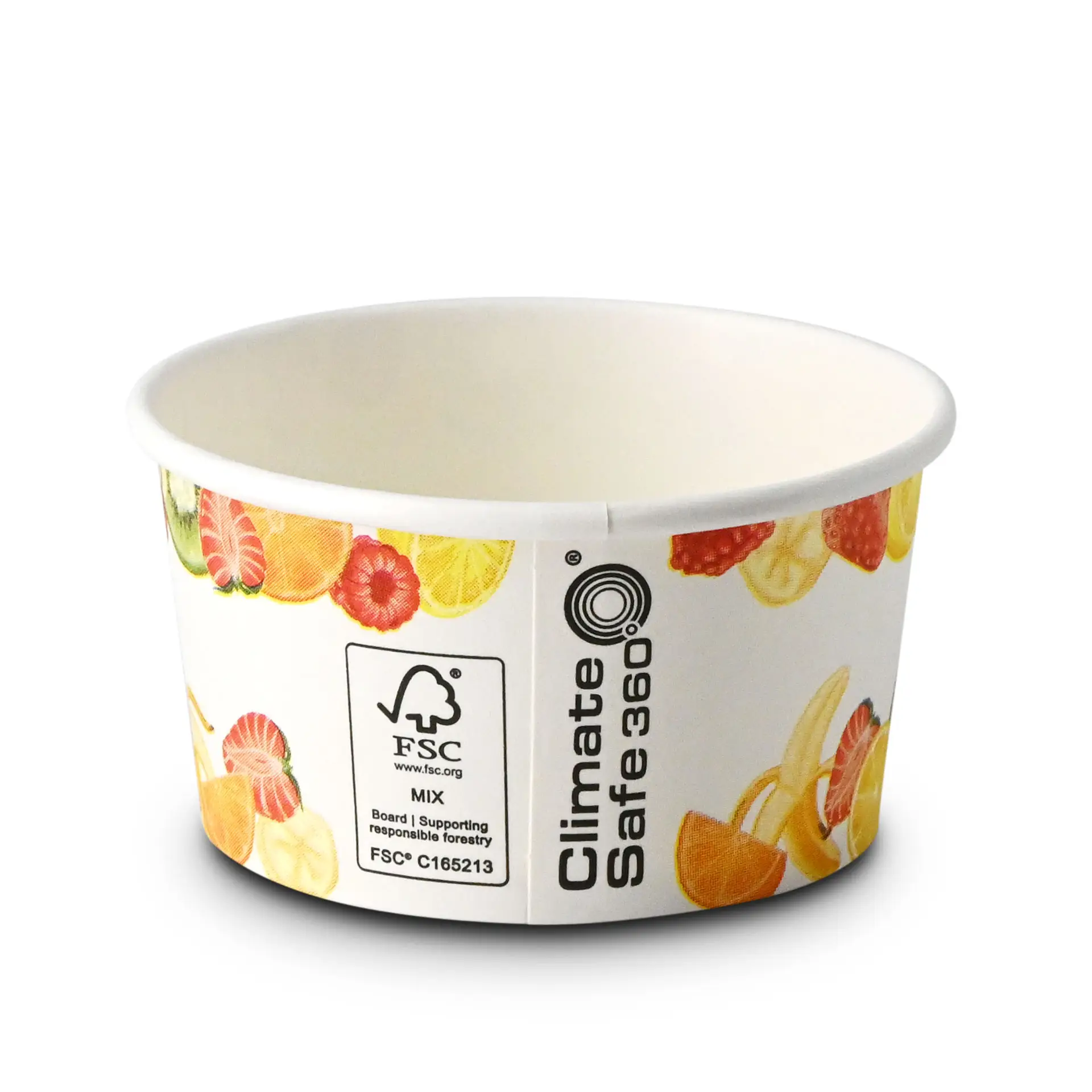 Pot à glace imprimé (revêtu) S "Fruits" 150 ml, max. 220 ml, Ø 92 mm