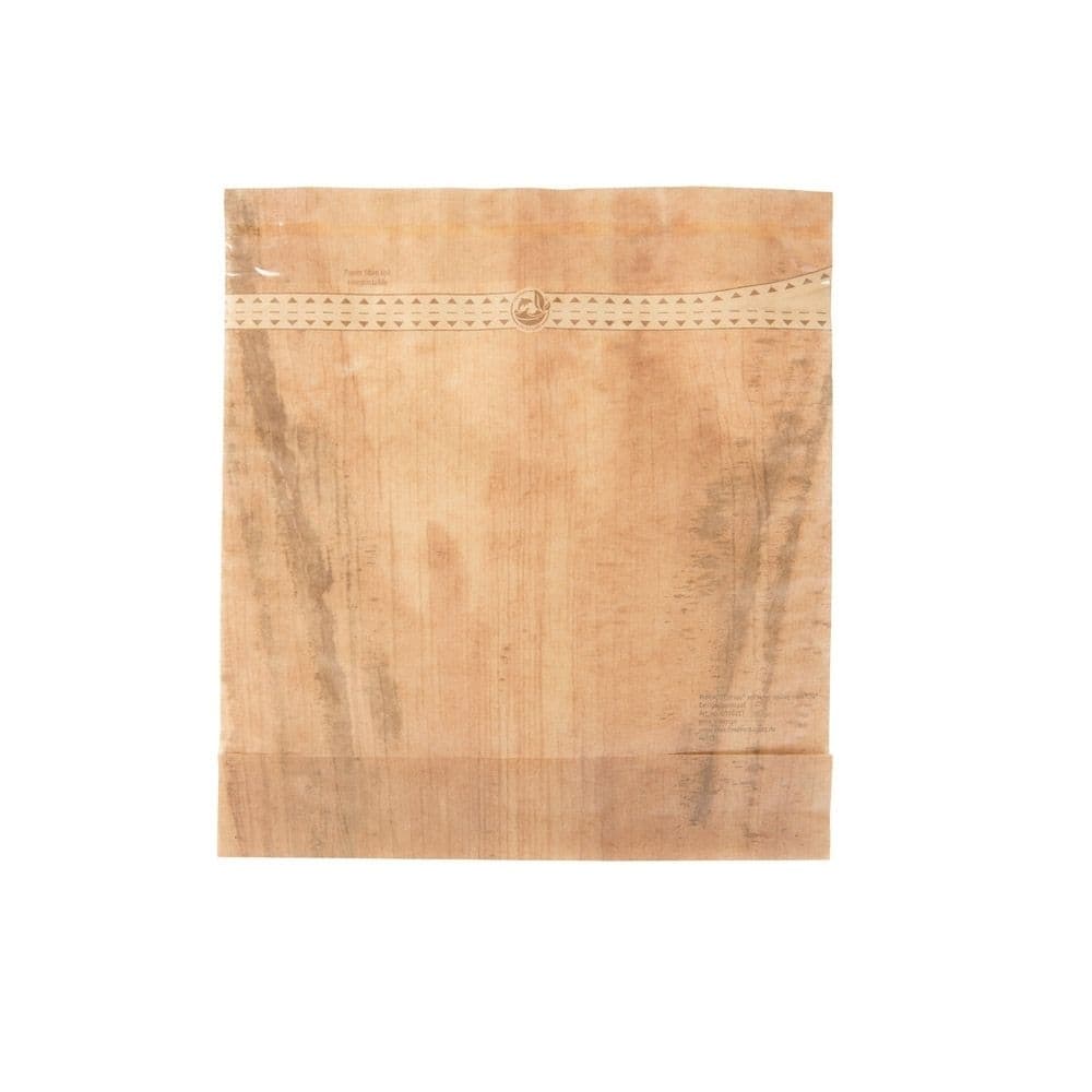 Papier-Snacktaschen, Bio-Folie, 17,5 x 20 cm, Palmblatt-Optik