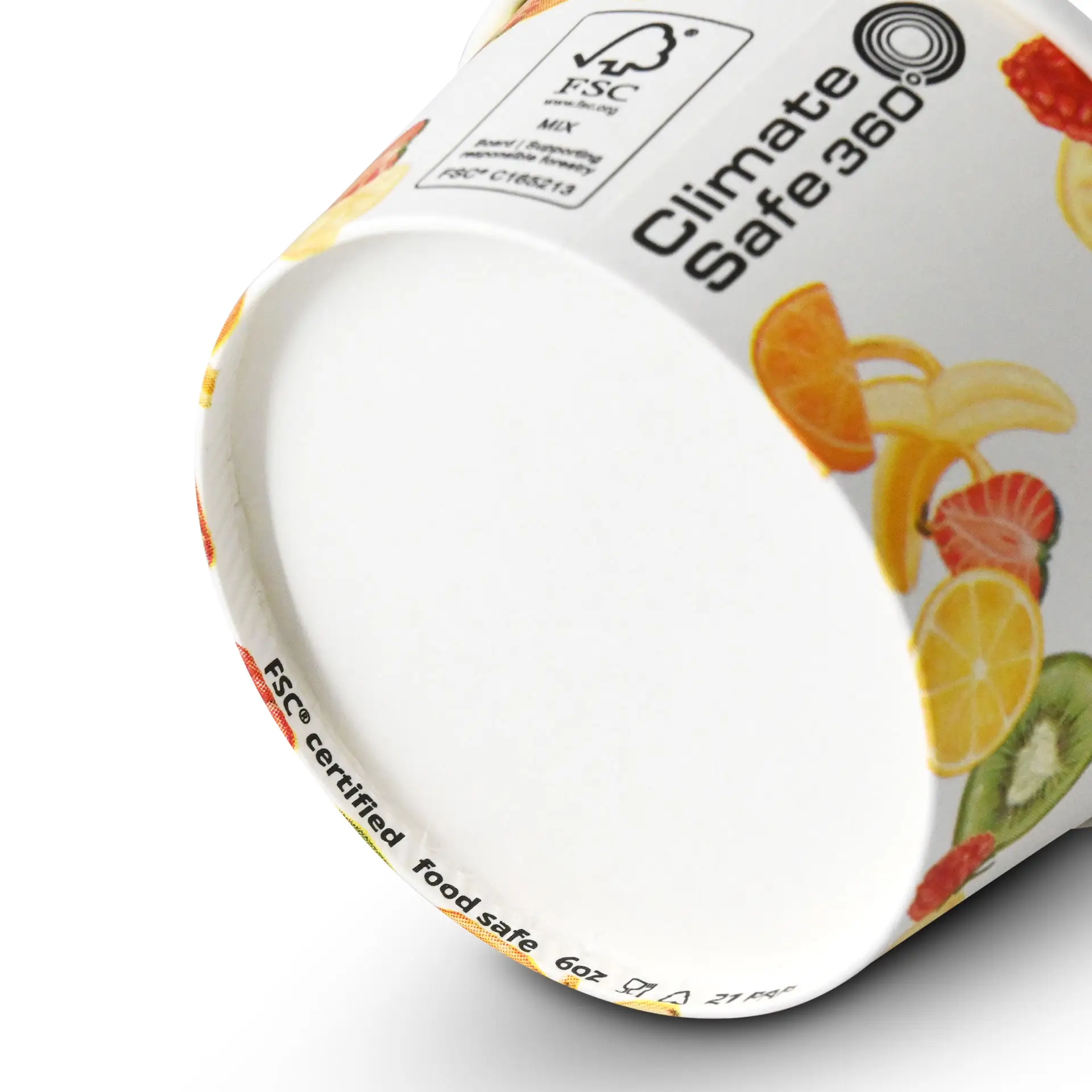 Pot à glace imprimé (revêtu) S "Fruits" 150 ml, max. 220 ml, Ø 92 mm