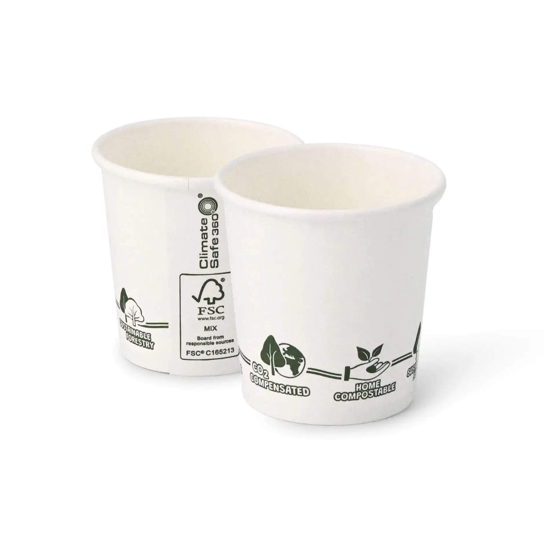 Gobelet en carton blanc, logos EcoUp©, 10 cl / 4 oz, Ø 62 mm Gobelet en carton blanc, logos EcoUp©, 10 cl / 4 oz, Ø 62 mm