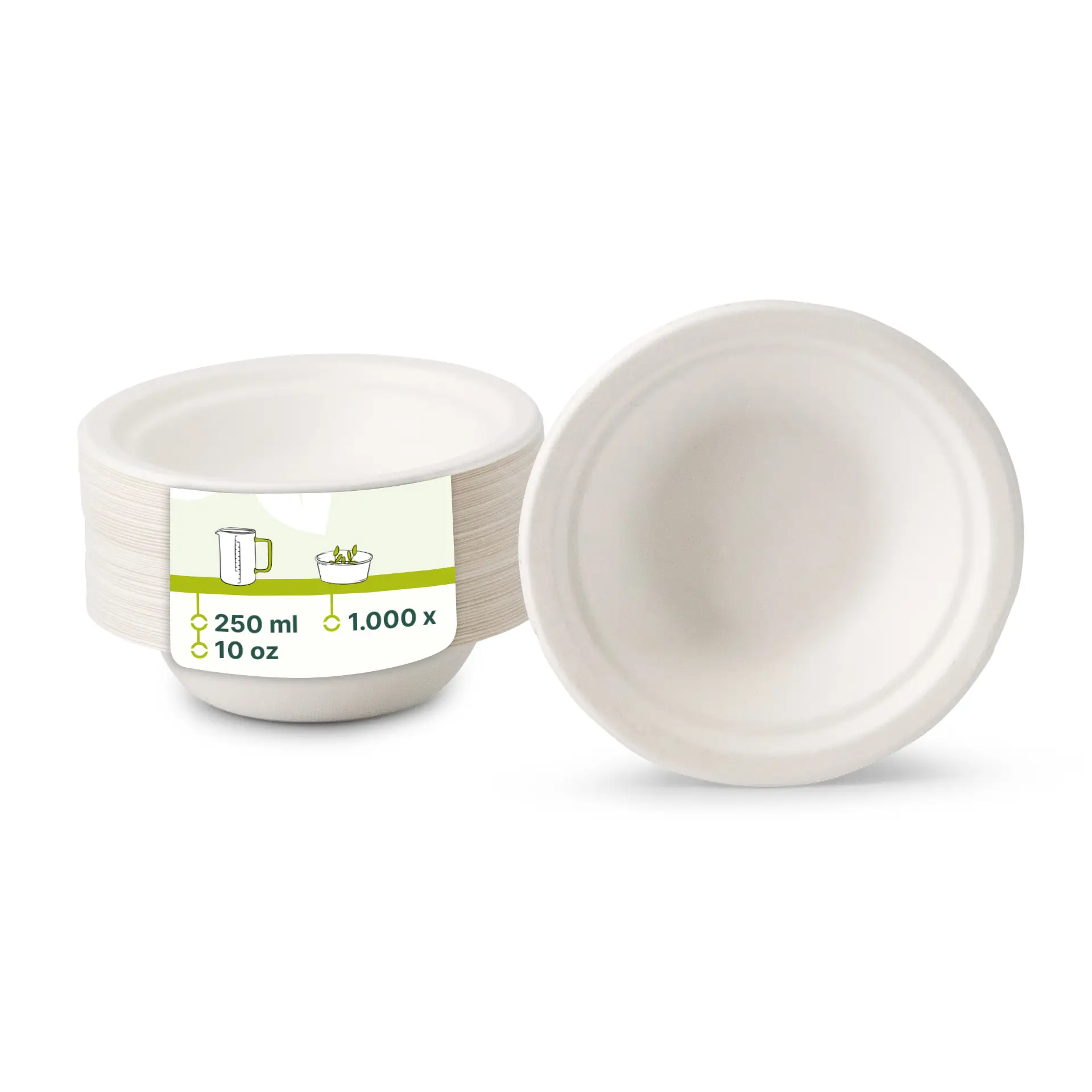 Schalen aus Zuckerrohr 250 ml, rund Schalen aus Zuckerrohr 250 ml, rund