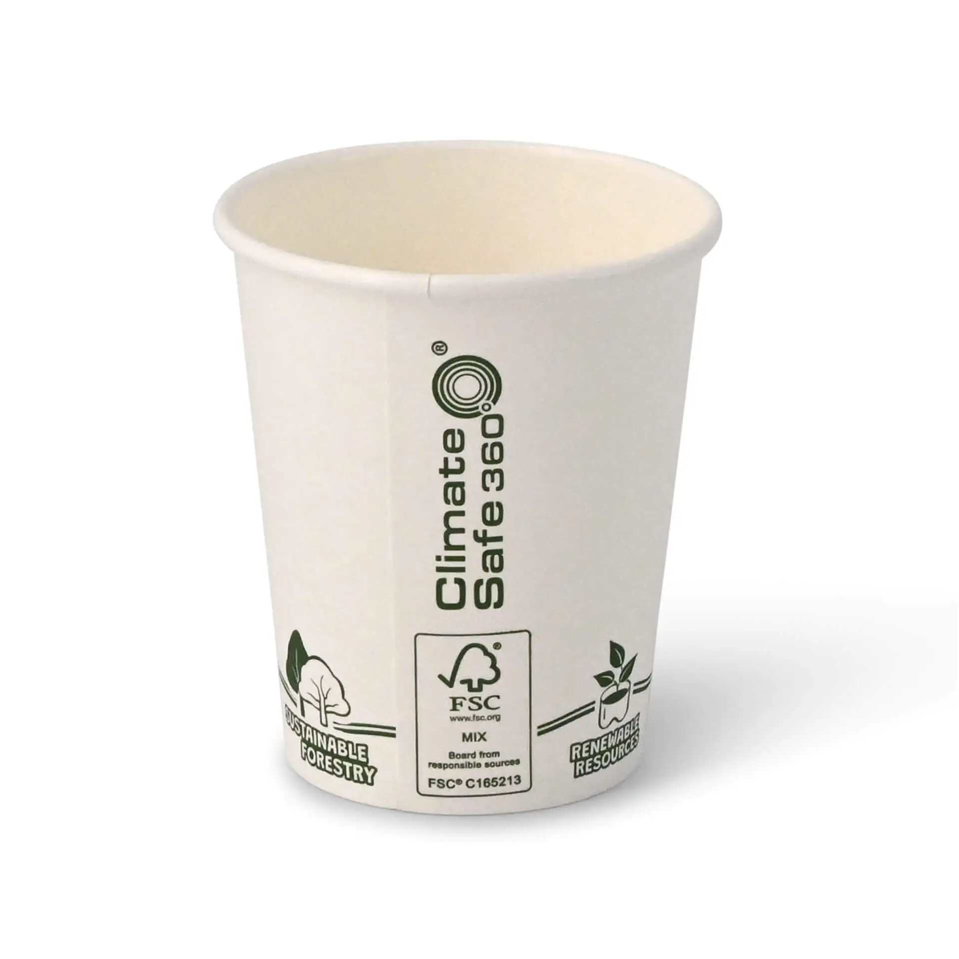 Gobelet en carton blanc, logos EcoUp©, 20 cl / 8 oz, Ø 80 mm dhd04528-pappbecher-200-ml-8-oz-80-mm-ecoup-icons-2