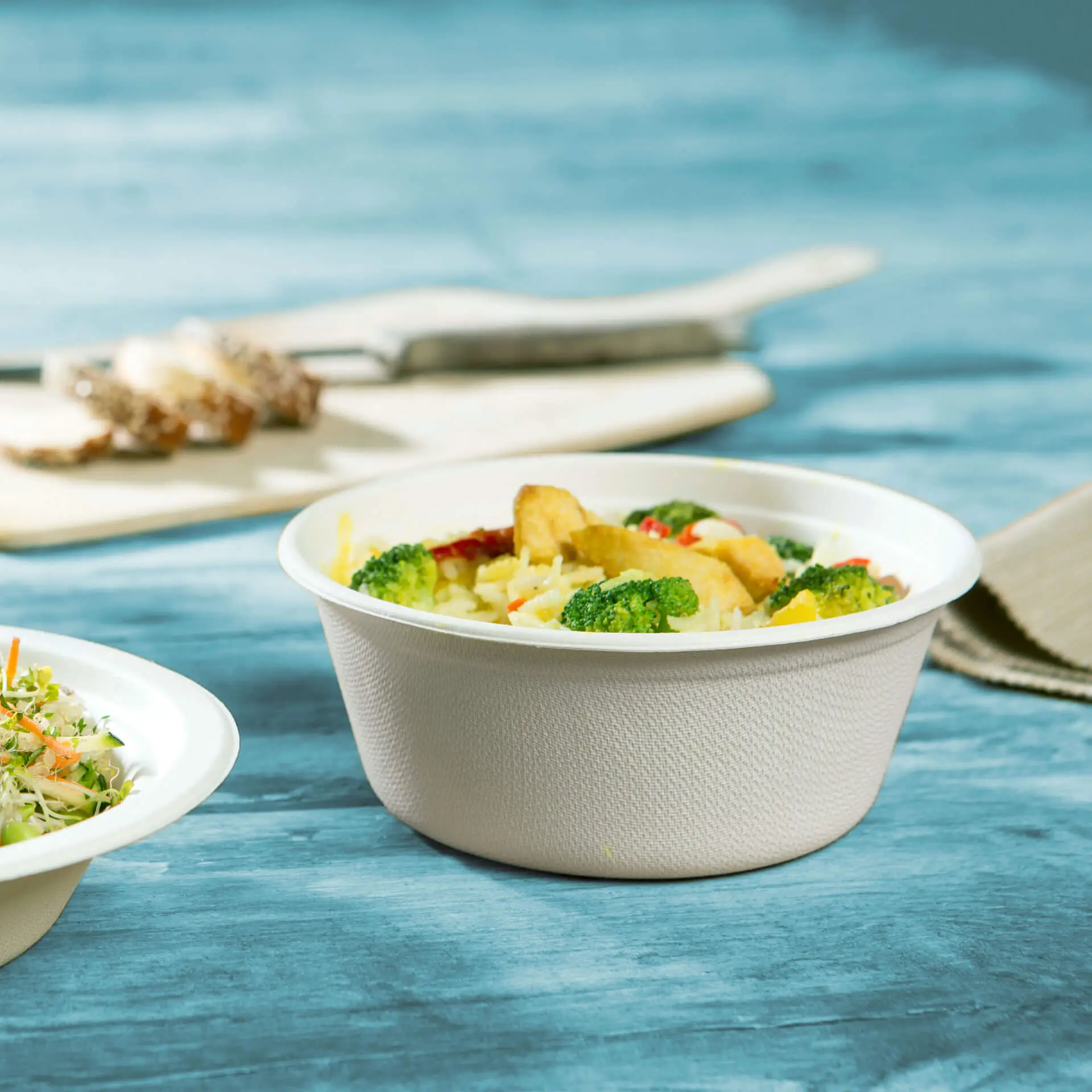 Bol rond en canne à sucre, 500 ml dtw01365-schalen-aus-zuckerrohr-500-ml-weiss-rund-6