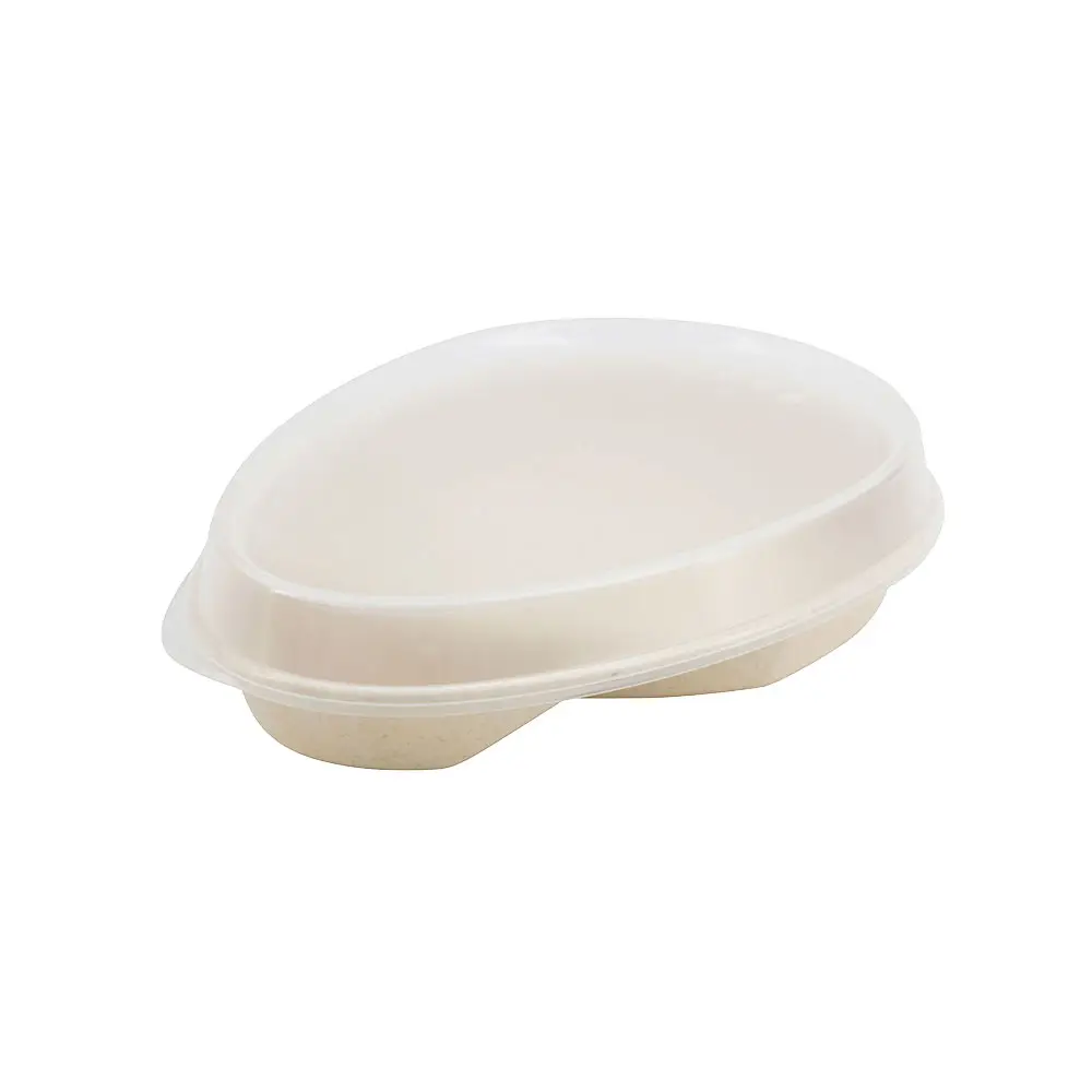 Lot d'articles de location assiettes réutilisables merways Plate cajou / blanc crème, 2 compartiments Lot d'articles de location assiettes réutilisables merways Plate cajou / blanc crème, 2 compartiments