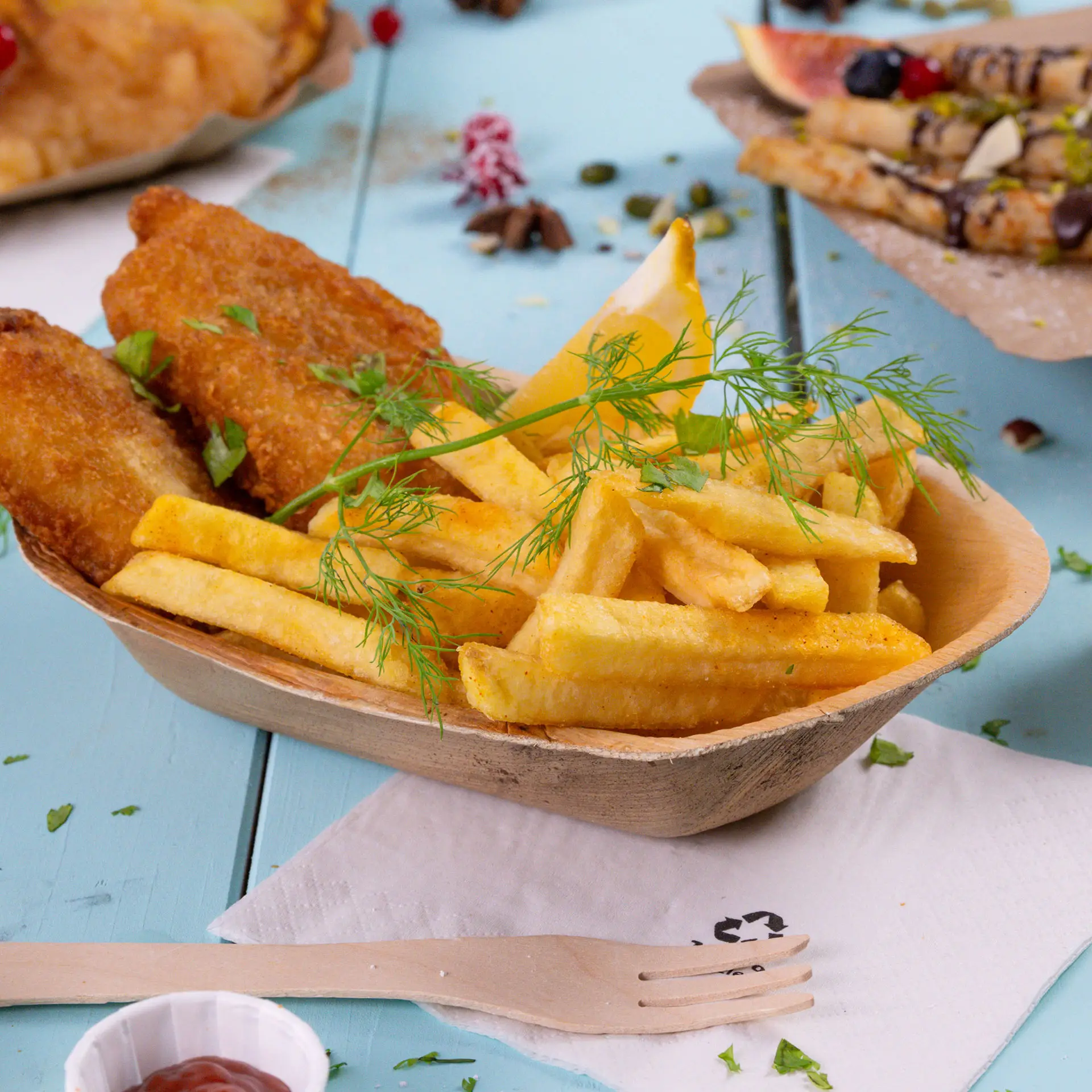 Bateau en feuille de palmier "Palmware®" 20 cm dca05530-palmblatt-schiffchen-palmware-20-cm-7