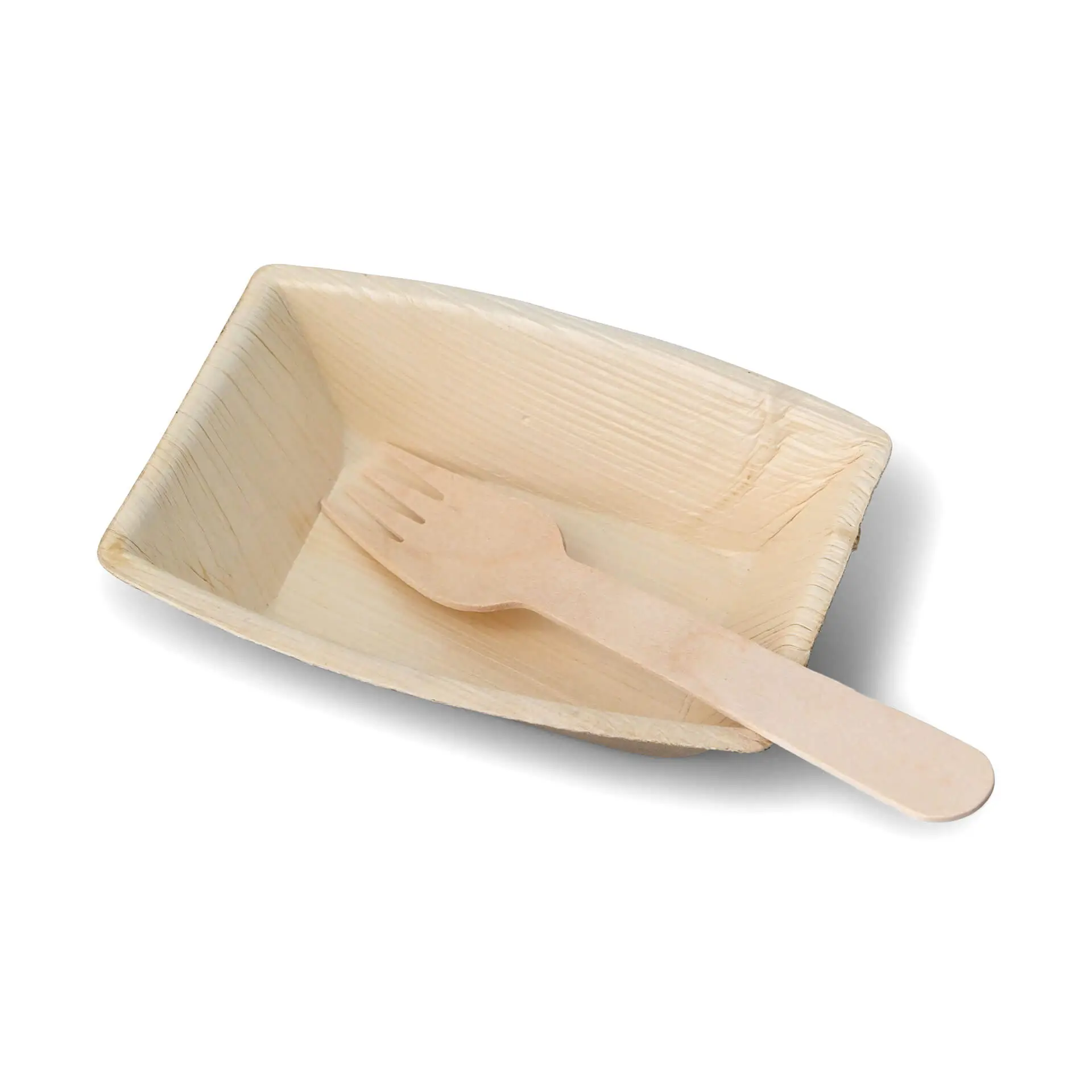 Bol en Feuille de Palmier "Palmware®" 200 ml, rectangulaires Bol en Feuille de Palmier "Palmware®" 200 ml, rectangulaires