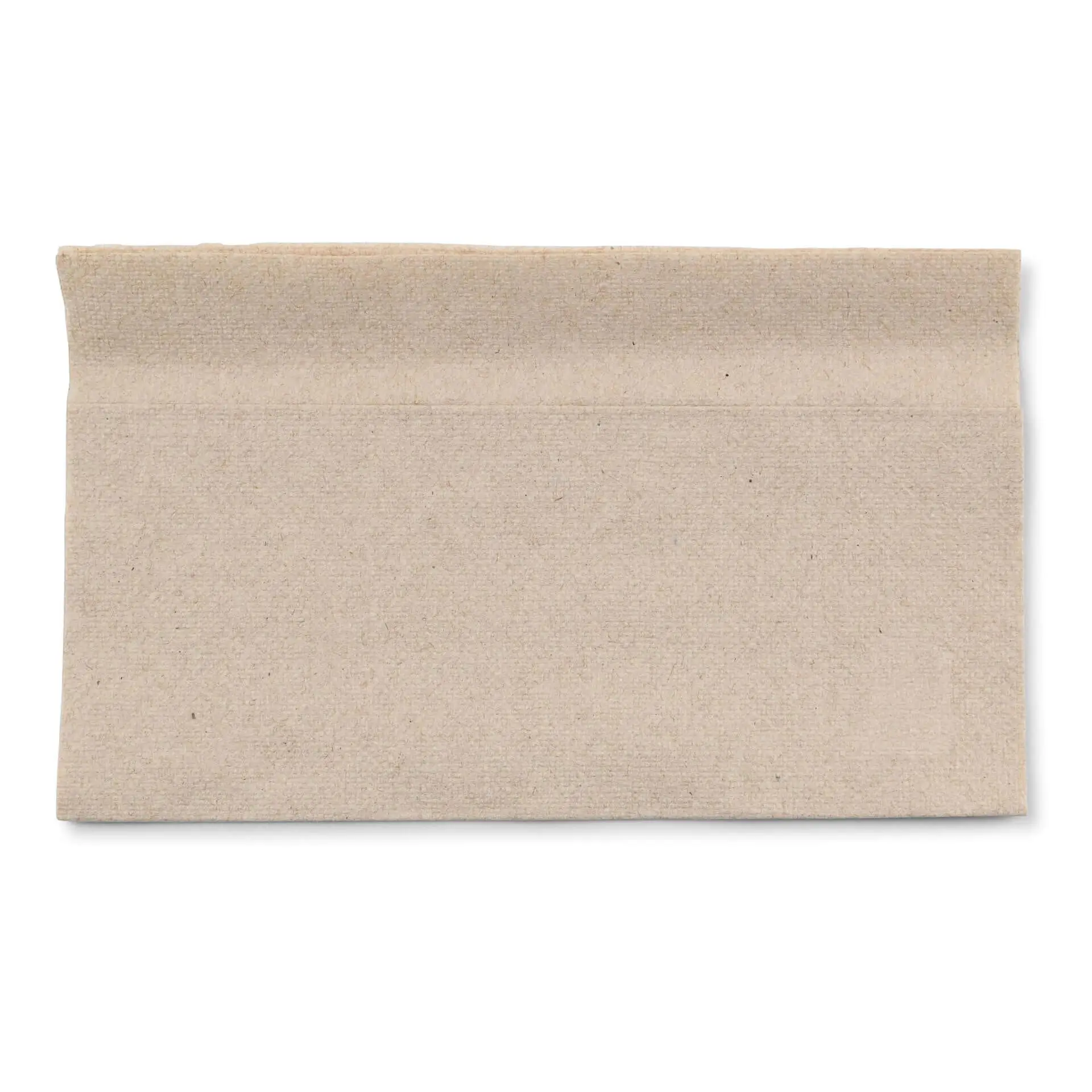Tovagliolo di carta rettangolare non sbiancato, 33 x 33 cm, con simbolo che indica materiale 100% riciclato.