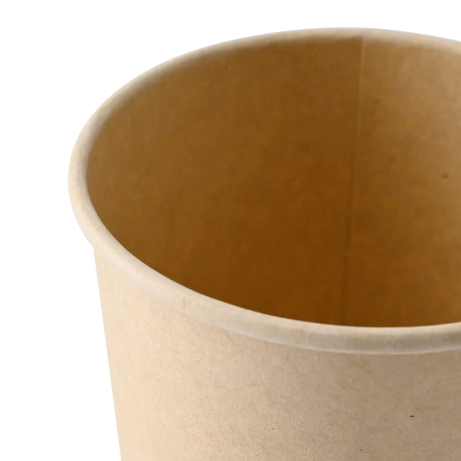 Suppenbecher to go aus Karton (bio-beschichtet) 300 ml / 12 oz, Ø 90 mm, braun
