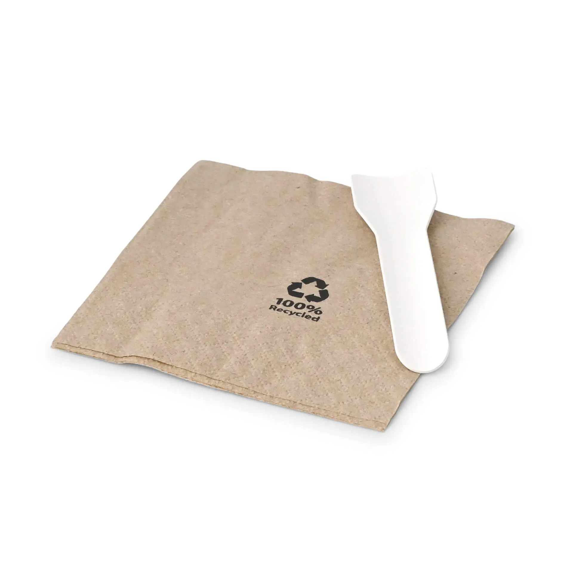 Serviette en papier recyclé écru, 2 couches, 1/4 pliage, 20x20 cm dse02811-cocktail-servietten-aus-recyceltem-papier-20-x-20-cm-2-lagig-14-falz-ungebleicht-4