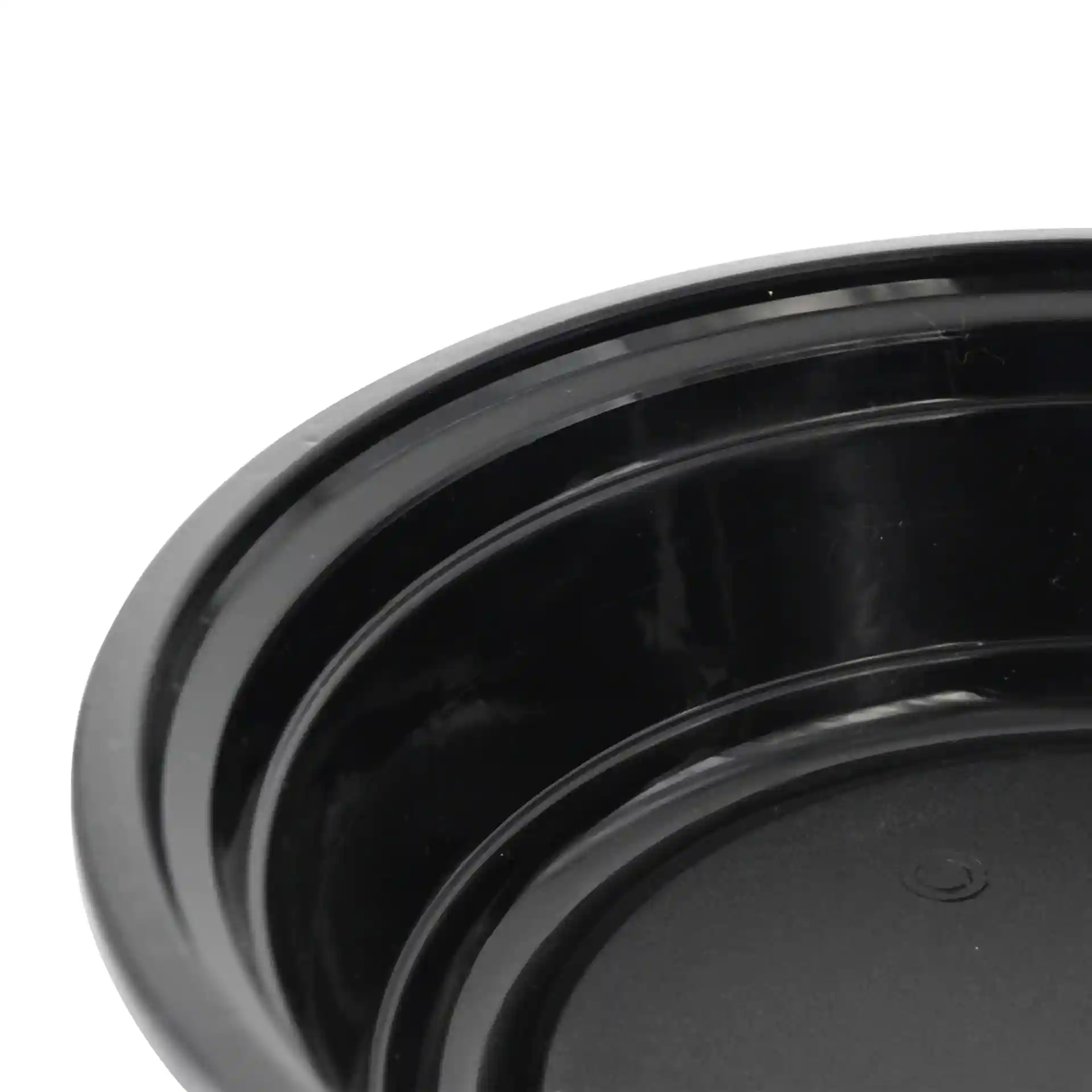Mehrwegteller aus PP 700 ml, rund, schwarz
