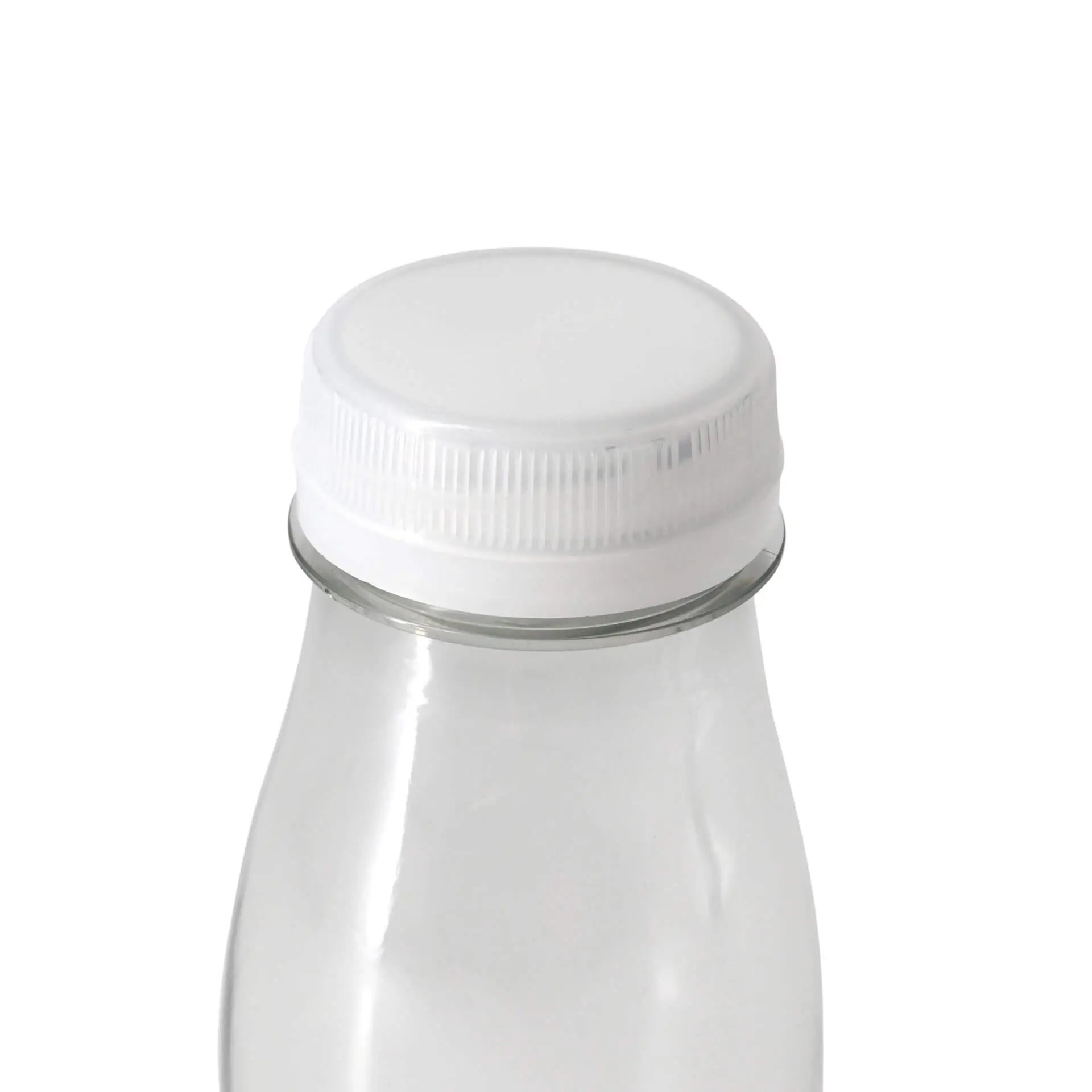 Bouteille en rPET 250 ml, transparente, bouchon blanc dcd03033-rpet-flaschen-250-ml-klar-deckel-weiss-2
