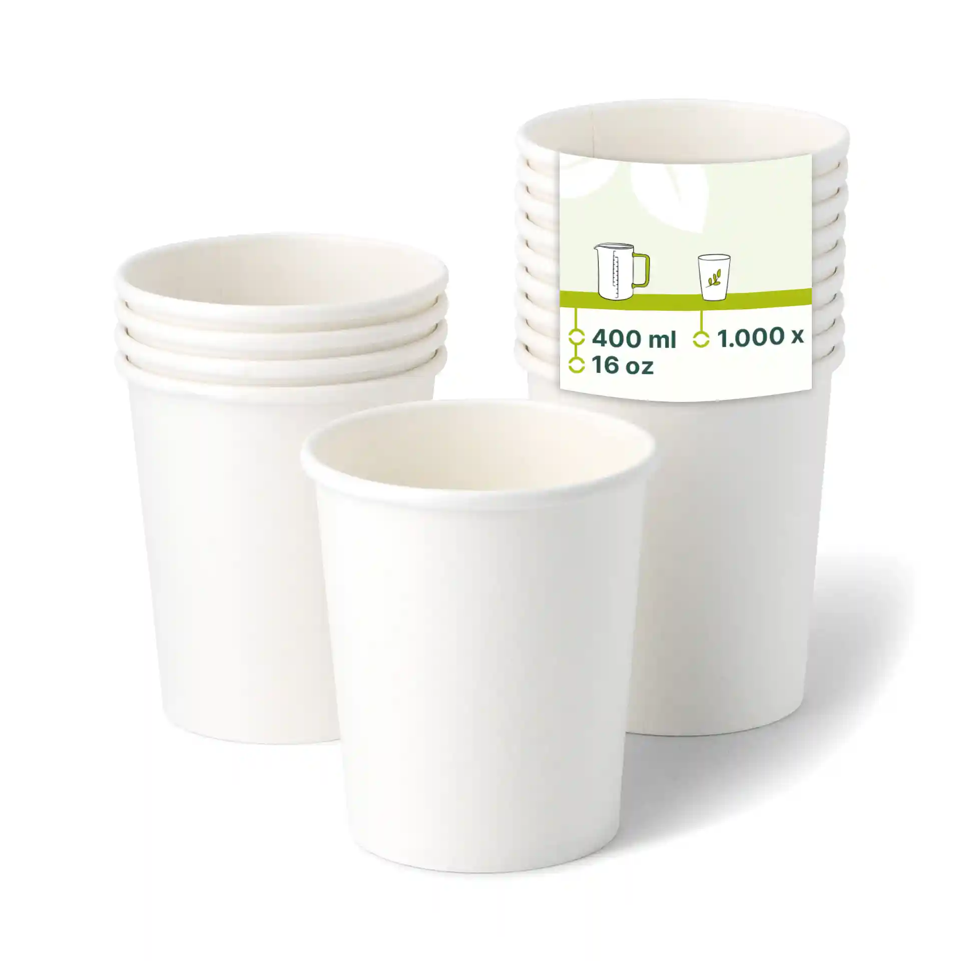 Eisbecher aus Pappe XXL, 400 ml, max. 450 ml, Ø 92 mm, weiss