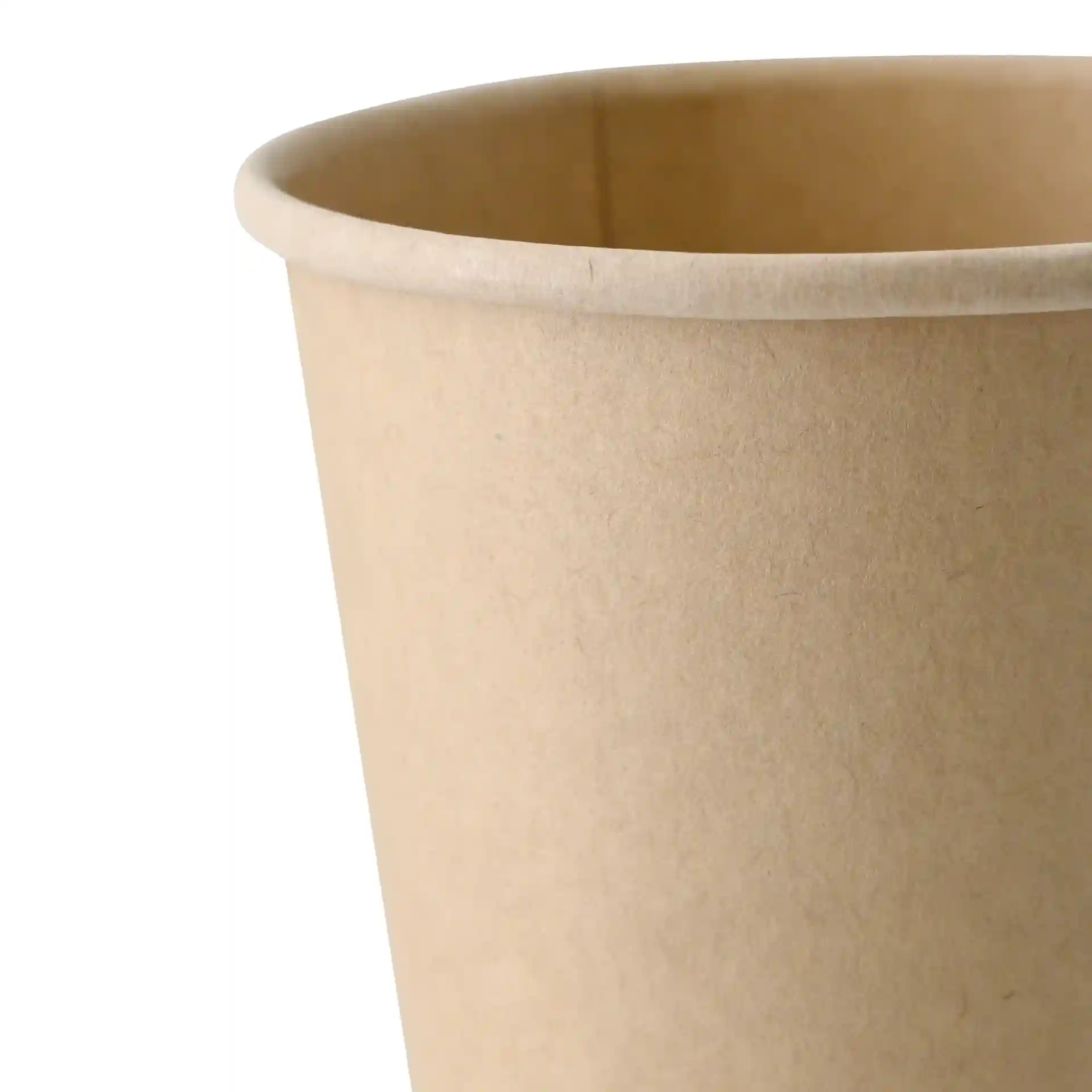 Gobelet en carton 200 ml / 8 oz, Ø 80 mm, simple paroi, brun, revêtu de PLA