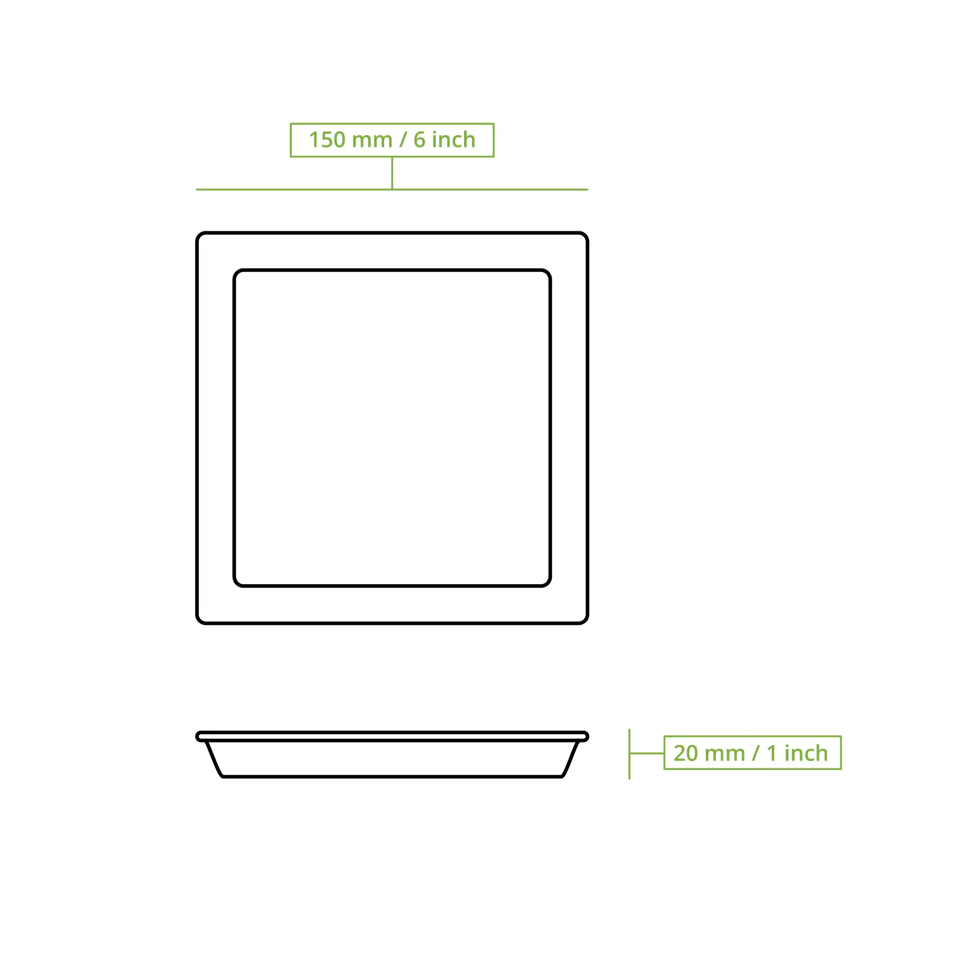 Palmblatt Teller "Palmware®" 15 x 15 cm, quadratisch Palmblatt Teller "Palmware®" 15 x 15 cm, quadratisch