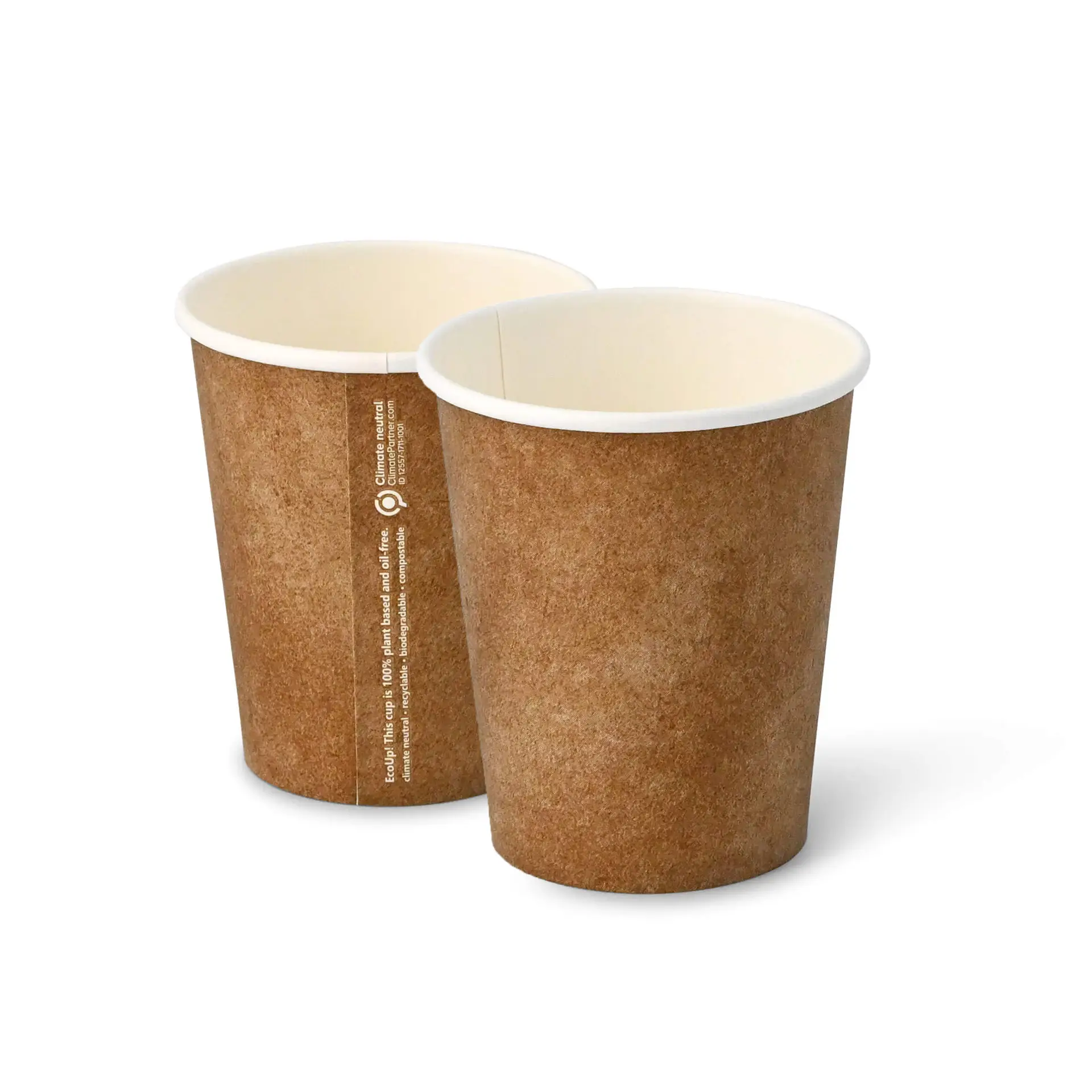 Pappbecher 200 ml / 8 oz, Ø 80 mm, braun, innen weiss Pappbecher 200 ml / 8 oz, Ø 80 mm, braun, innen weiss
