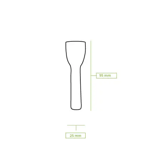 Eisspatel aus Papier 9,5 cm, braun Eisspatel aus Papier 9,5 cm, braun