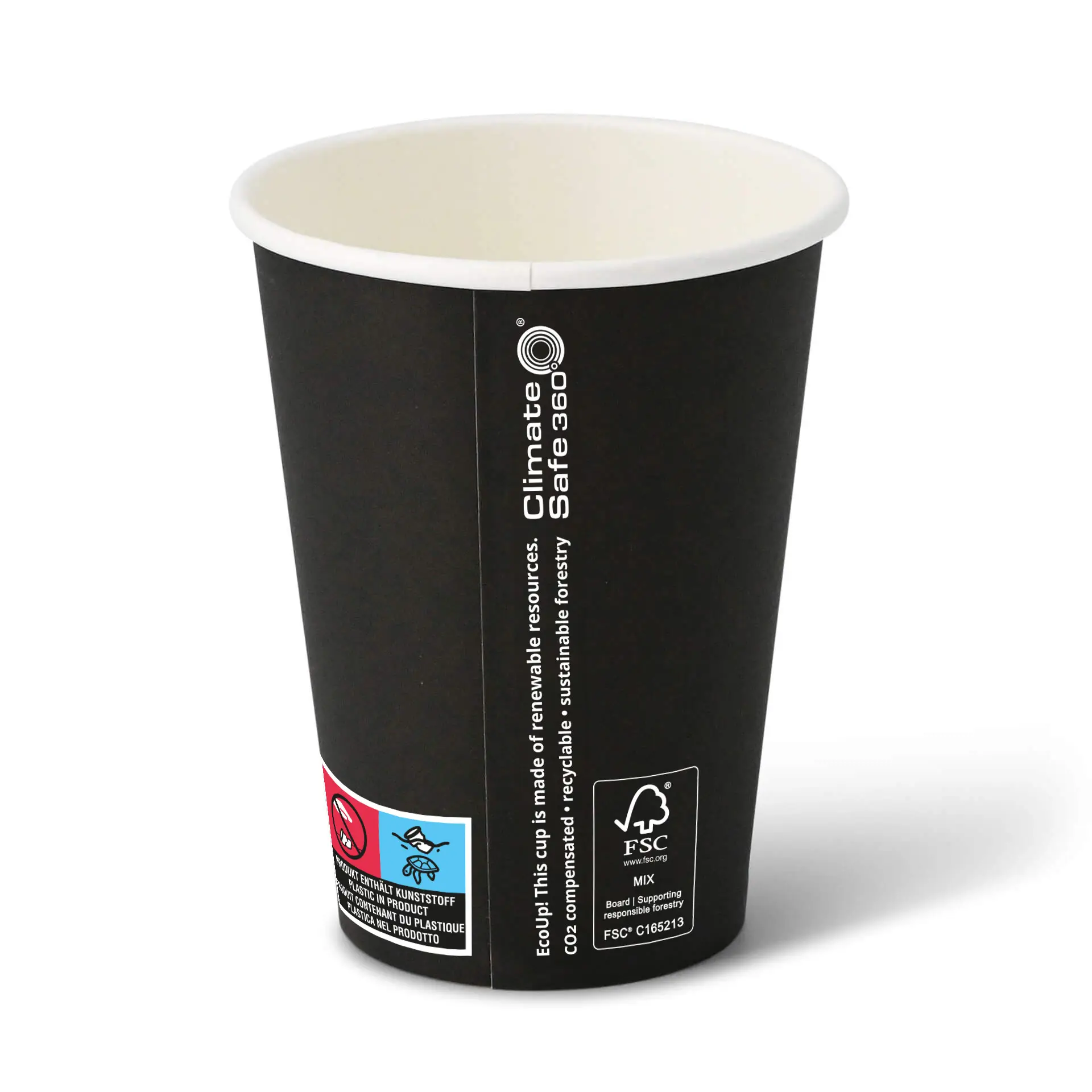 Gobelet en carton (revêtu de PE) 30 cl / 12 oz, Ø 90 mm, noir con10014-01-0-pappbecher-beschichtet-300-ml-12-oz-90-mm-schwarz-2