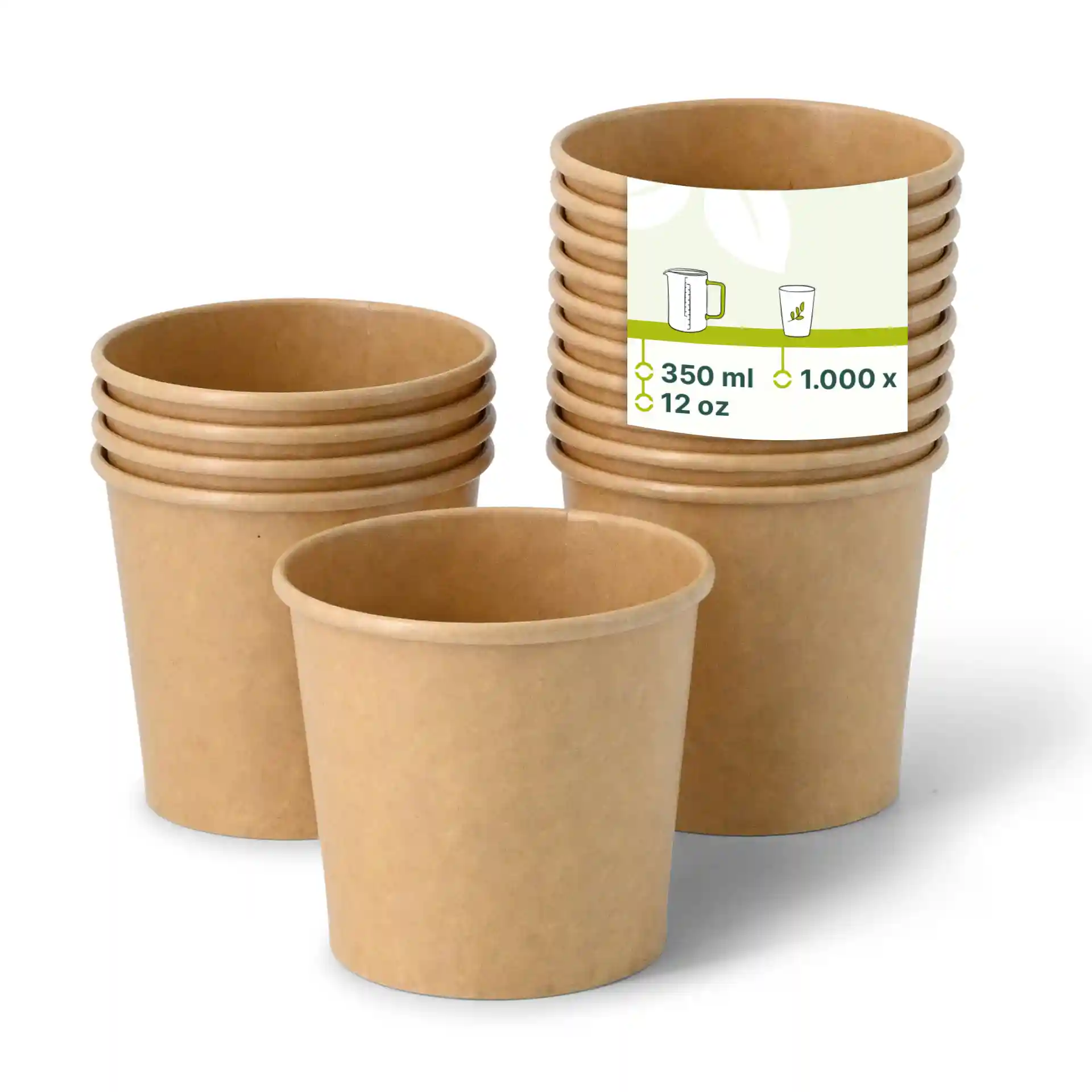 Eisbecher aus Pappe L, 250 ml, max. 350 ml, Ø 92 mm, braun