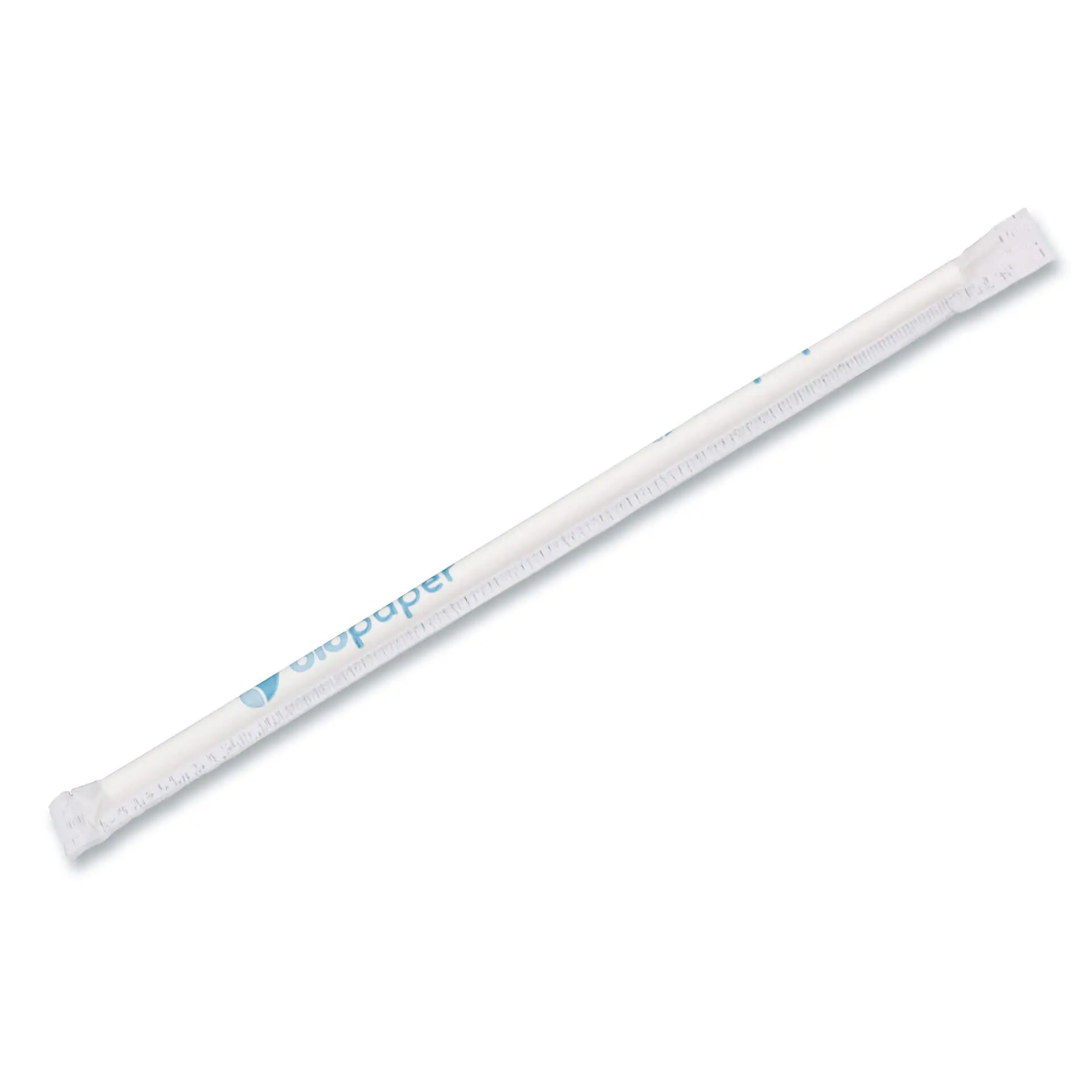 Papier-Trinkhalme 20 cm, Ø 0,5 cm, weiss, vertikal gerollt, einzeln verpackt Papier-Trinkhalme 20 cm, Ø 0,5 cm, weiss, vertikal gerollt, einzeln verpackt
