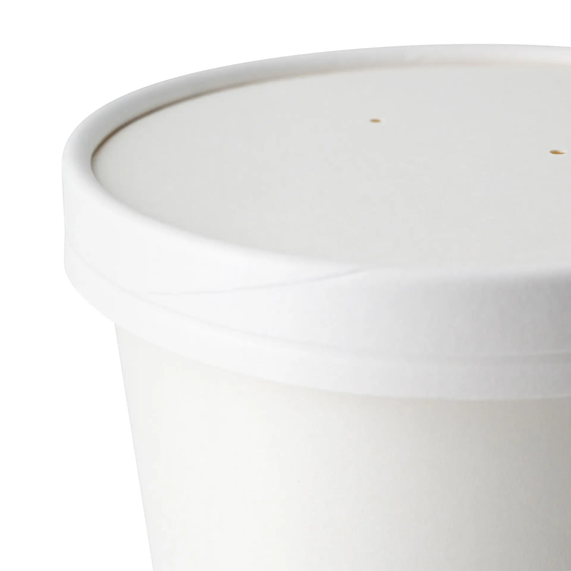 Couvercle ventilé en carton blanc pour pot premium, Ø 115 mm