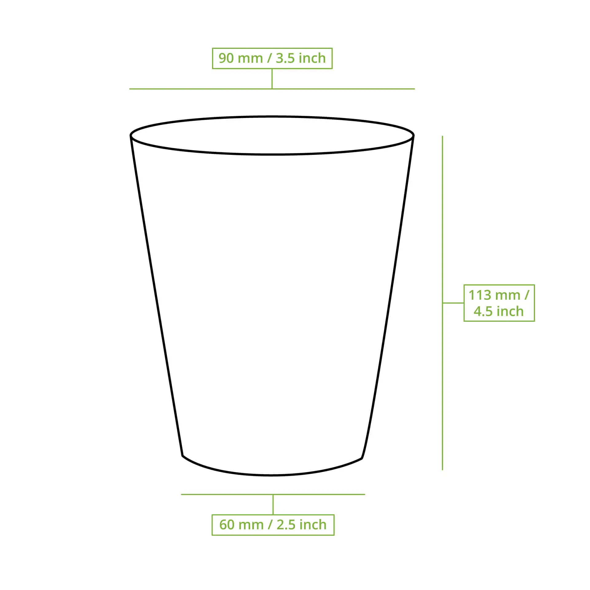 Mehrweg Becher (Riffel) 400 ml / 16 oz, Ø 90 mm, creme-weiss