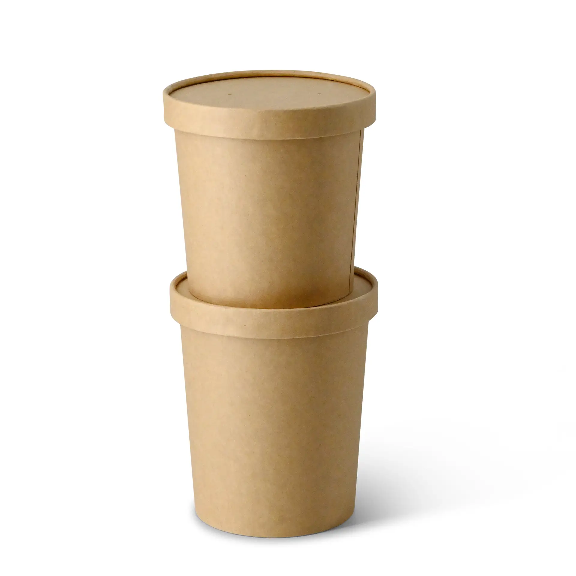 Suppenbecher to go aus Karton (bio-beschichtet) 600 ml / 24 oz, Ø 115 mm, braun