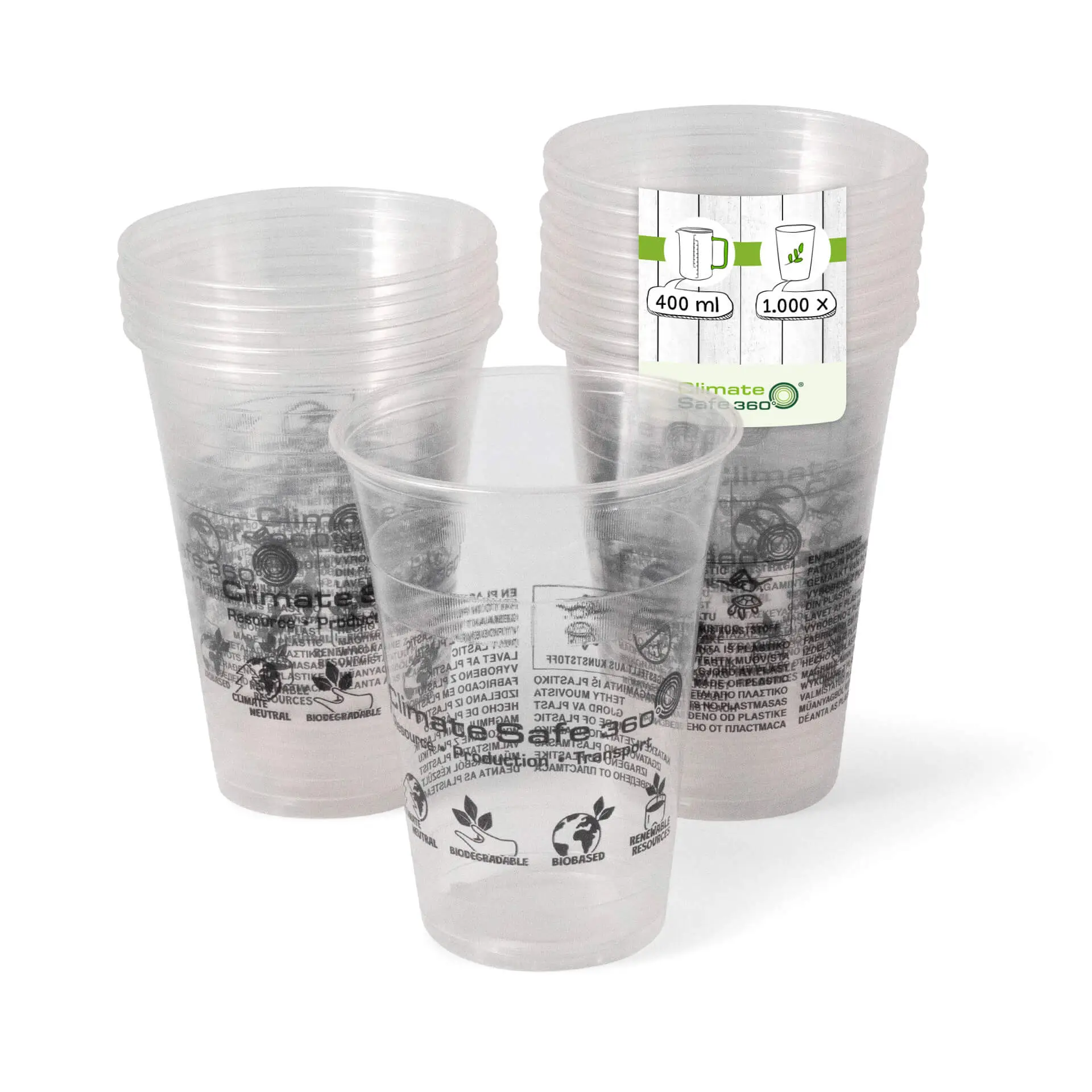 Gobelet à smoothie en PLA, 40 cl / 16 oz, Ø 96 mm