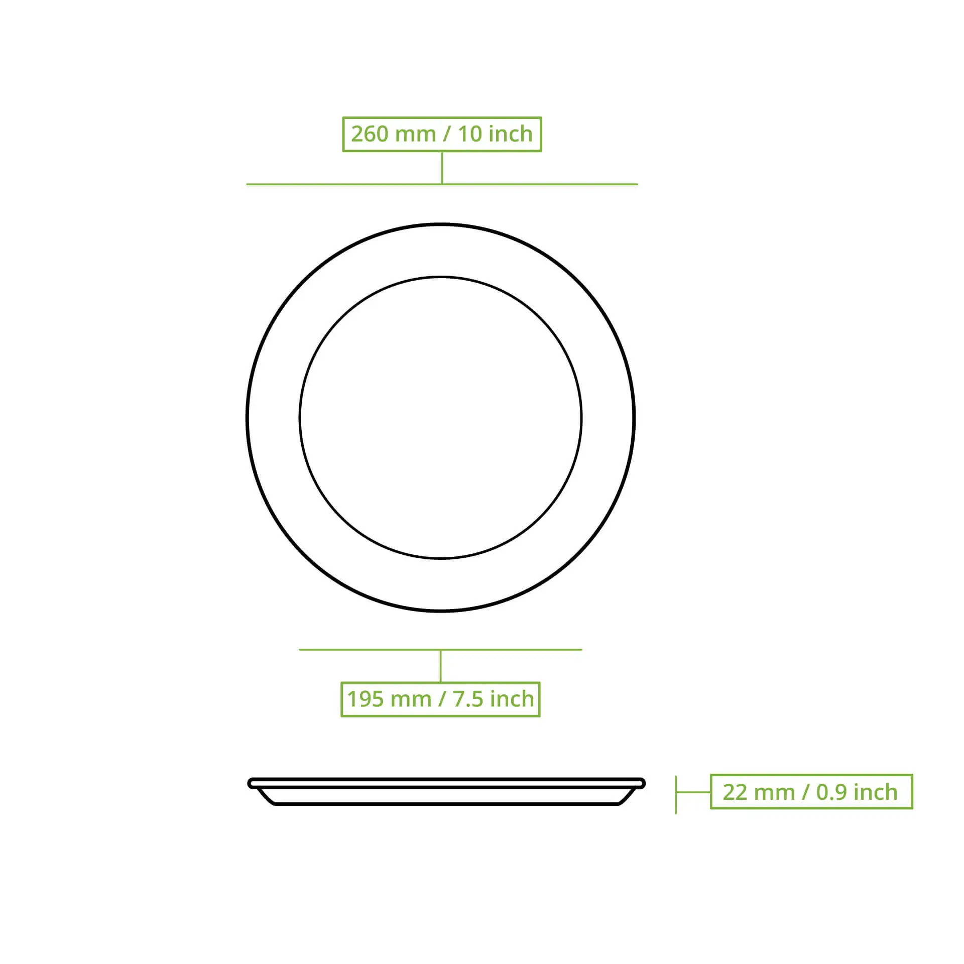 Assiette ronde en canne à sucre, Ø 26 cm Assiette ronde en canne à sucre, Ø 26 cm