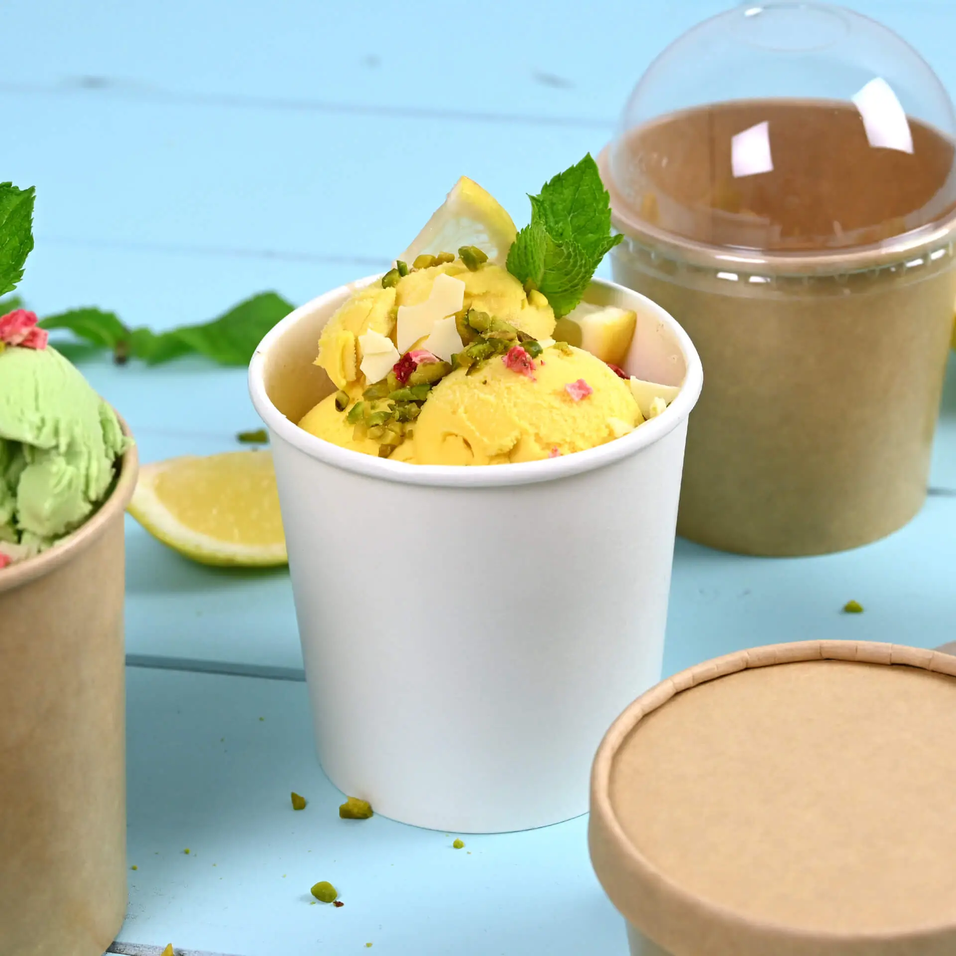 Pot à glace en carton XL, 12 oz, max. 14 oz, Ø 92 mm, blanc dfc067891-eisbecher-aus-pappe-xl-300-ml-max-400-ml-92-mm-weiss-6