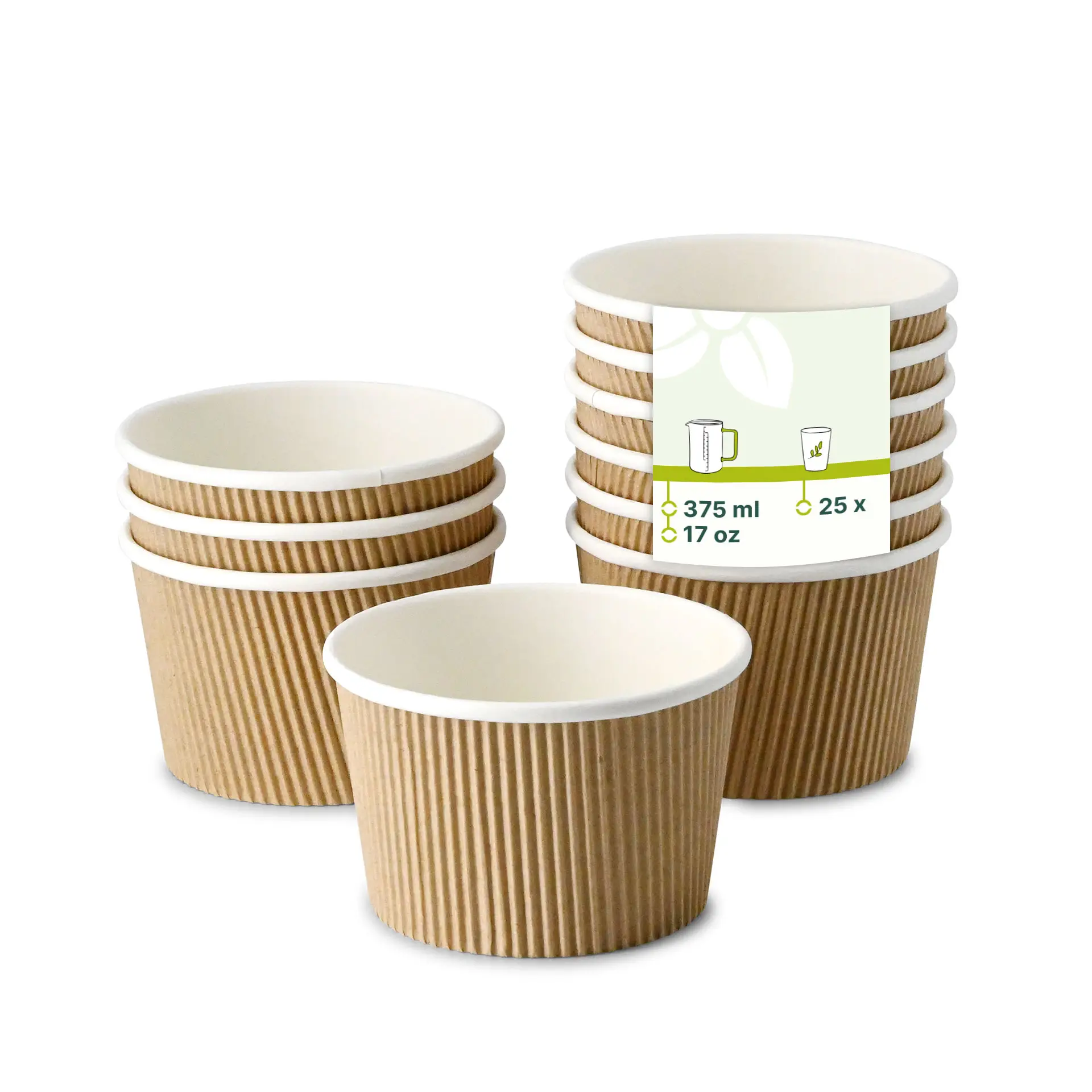 Riffel-Suppenbecher 375 ml, braun Riffel-Suppenbecher 375 ml, braun