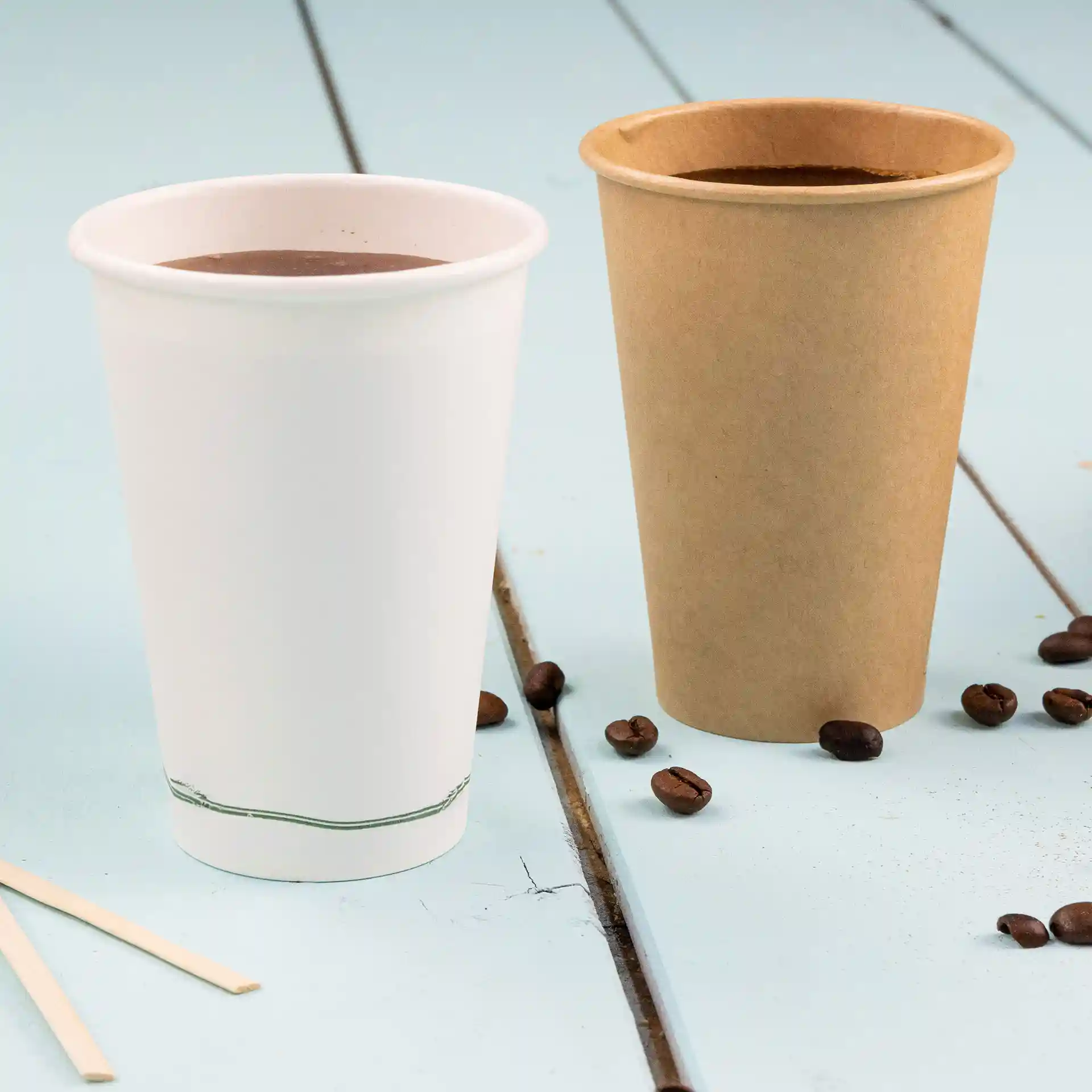 Automaten Becher 180 ml / 7,5 oz, Ø 70 mm, einwandig, braun, PLA-beschichtet