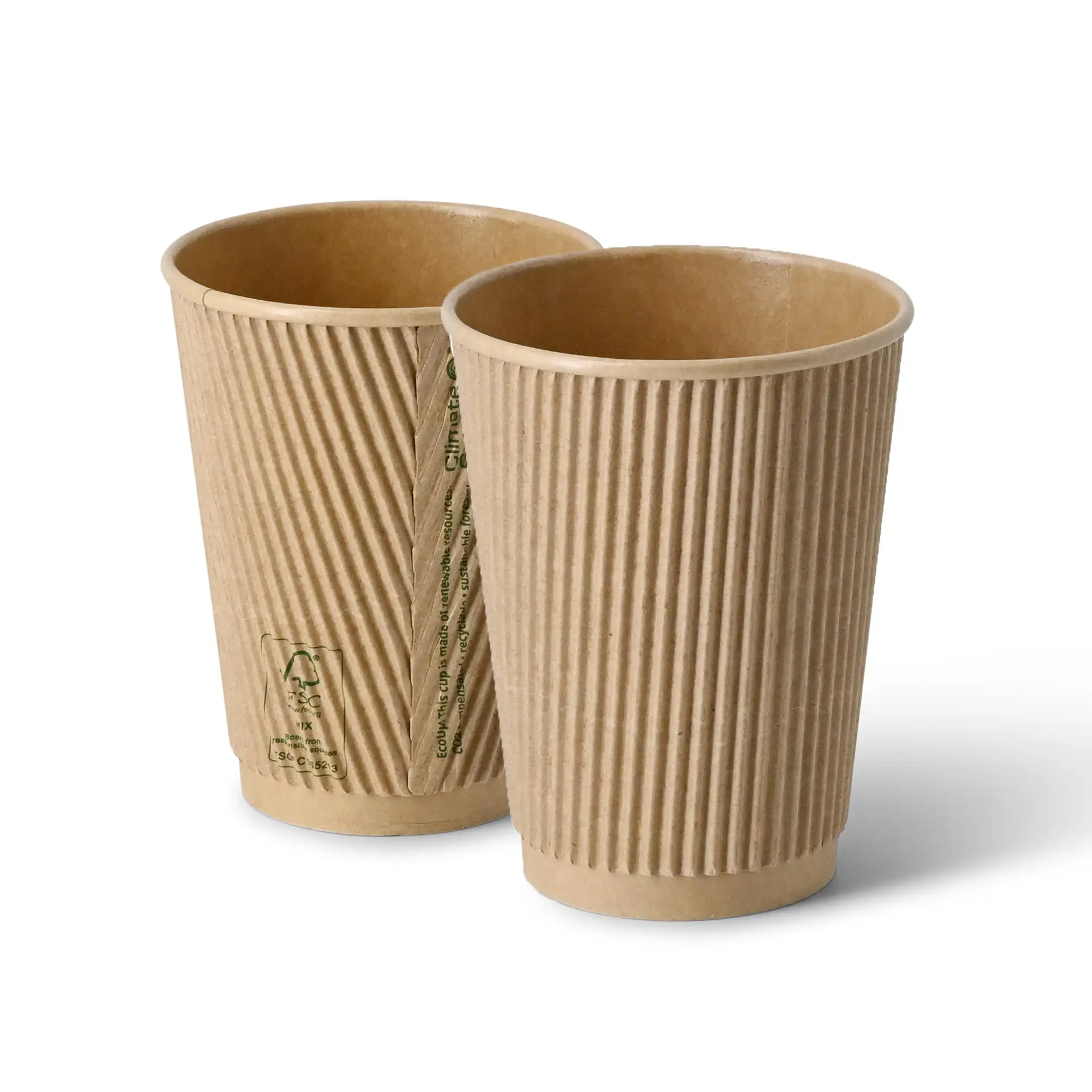Gobelet ondulé brun 30 cl / 12 oz, Ø 90 mm