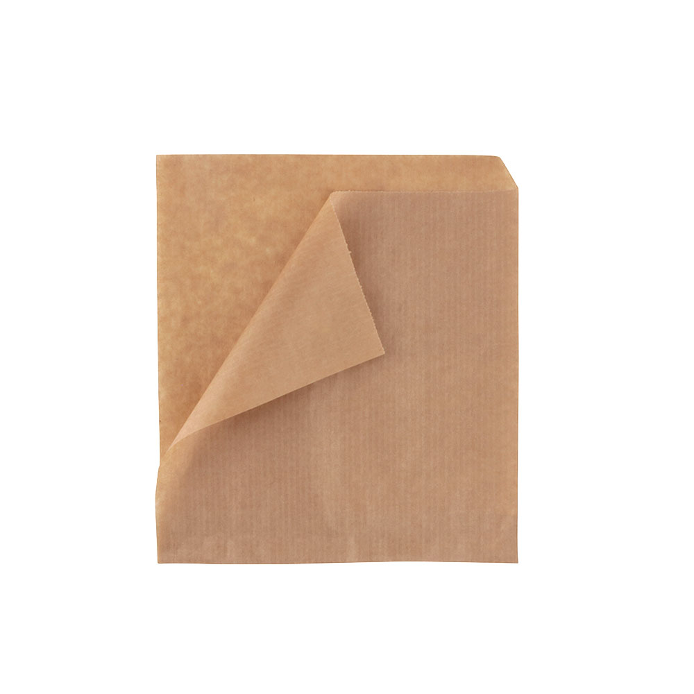 Papier-Burgertaschen 16 x 16 cm, braun, seitlich offen