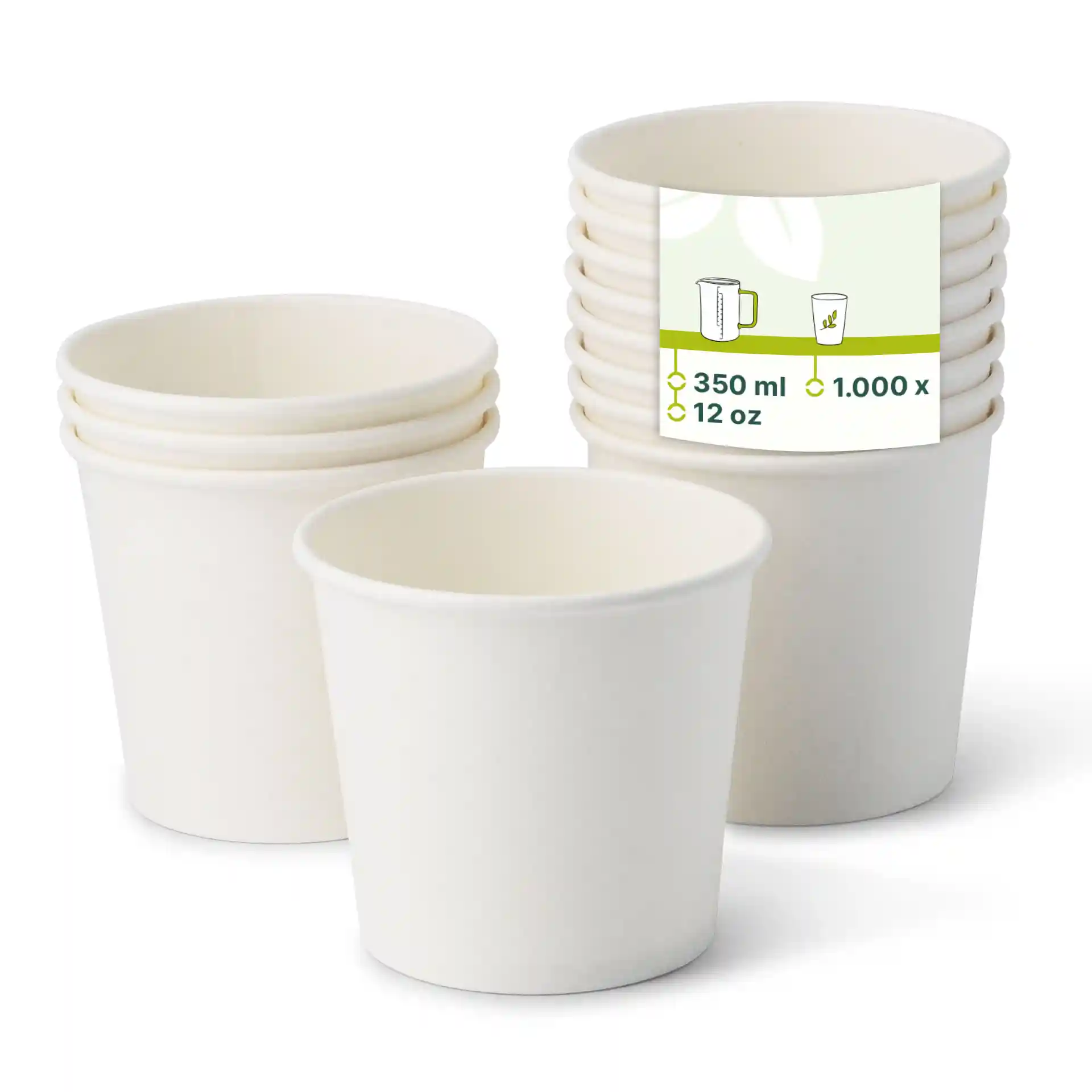 Eisbecher aus Pappe L, 250 ml, max. 350 ml, Ø 92 mm, weiss
