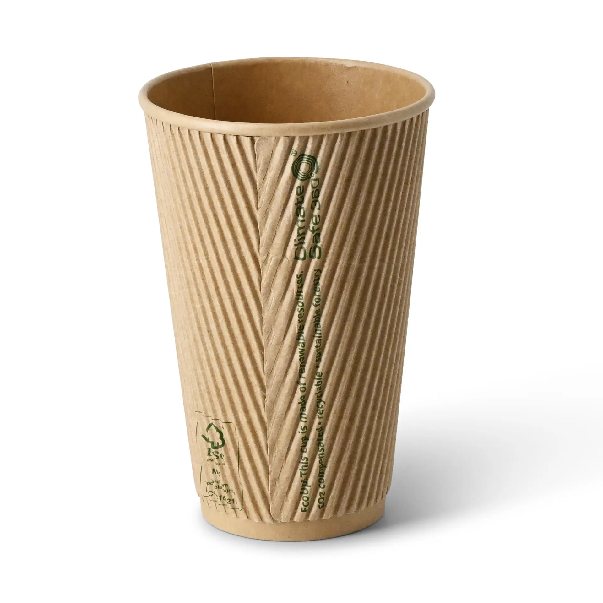 Riffelbecher / Kaffee to go Becher 400 ml / 16 oz, Ø 90 mm, braun dhd04963-riffelbecher-kaffee-to-go-becher-400-ml-16-oz-90-mm-braun-2
