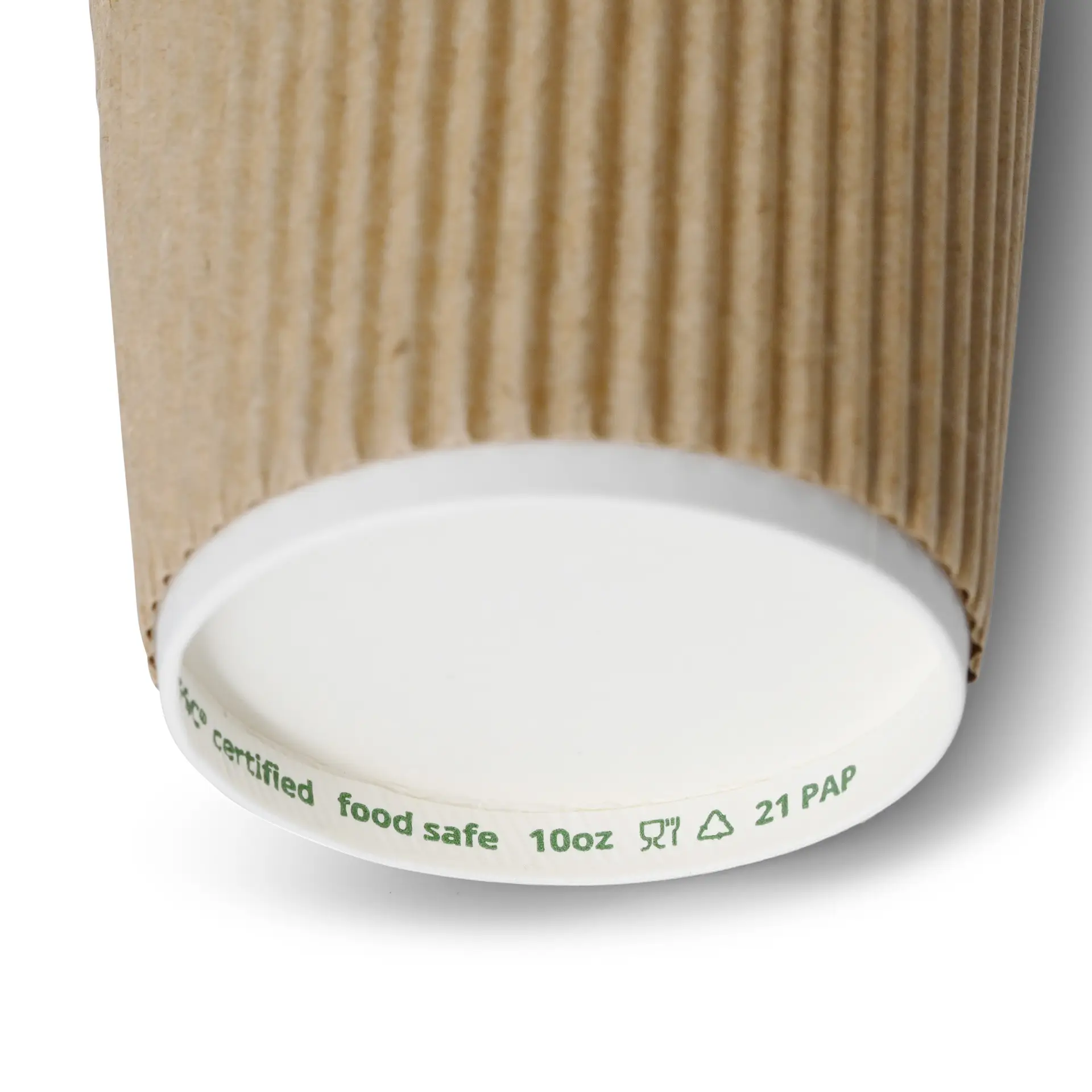 Gobelet en carton ondulé 25 cl / 10 oz, Ø 90 mm, brun dhd04926-riffelbecher-coffee-to-go-becher-250-ml-10-oz-90-mm-braun-innen-weiss-4