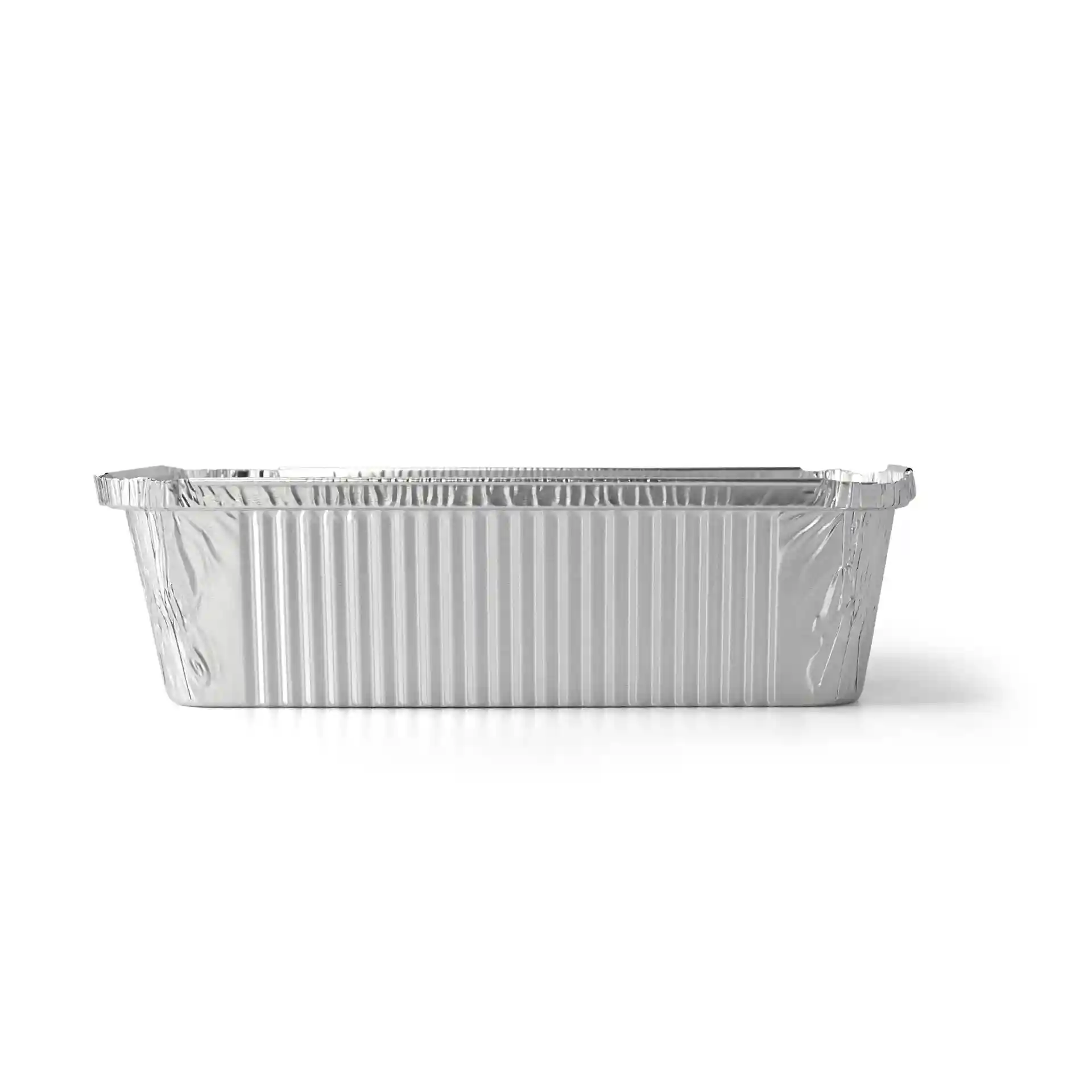 Rechteckiger Aluminiumbehälter mit den Maßen 21,8 x 11,3 x 5,4 cm und einem Fassungsvermögen von 900 ml.